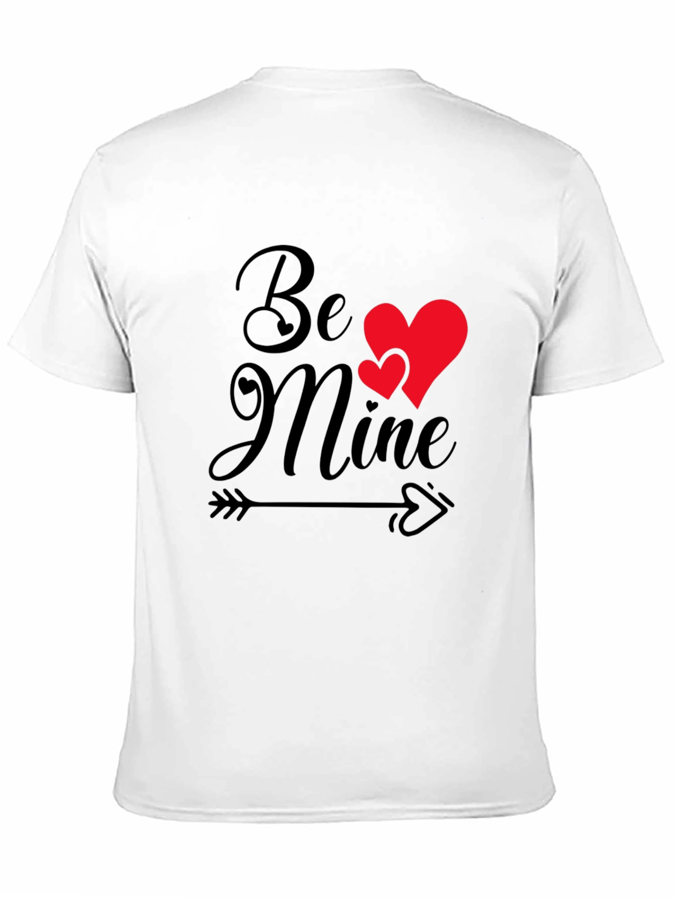 Be Mine Valentines Day Graphic Tee - Black