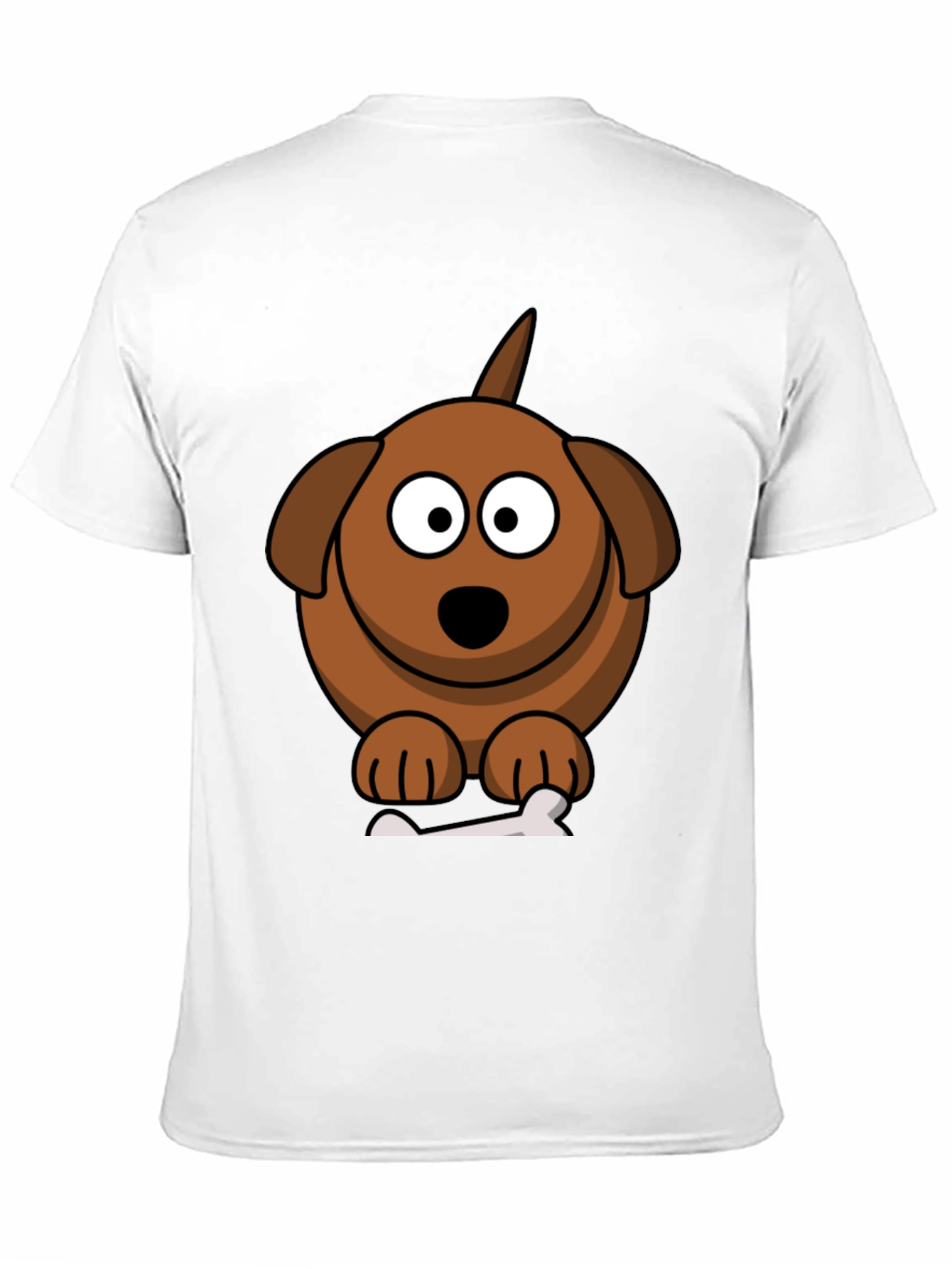 Cartoon Dog Graphic T-Shirt - Unisex Black Tee
