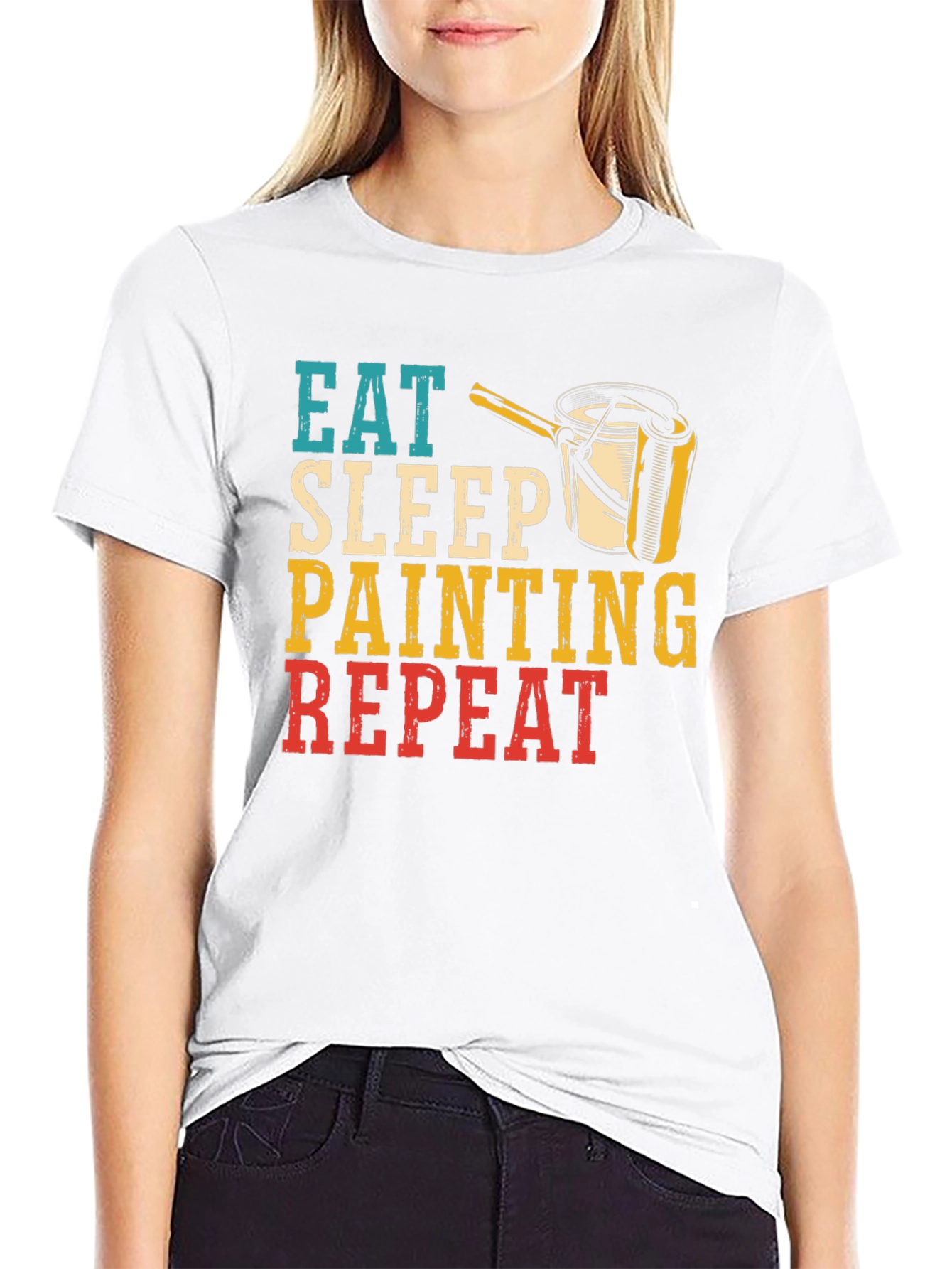 Eat Sleep Painting Repeat Graphic T-Shirt