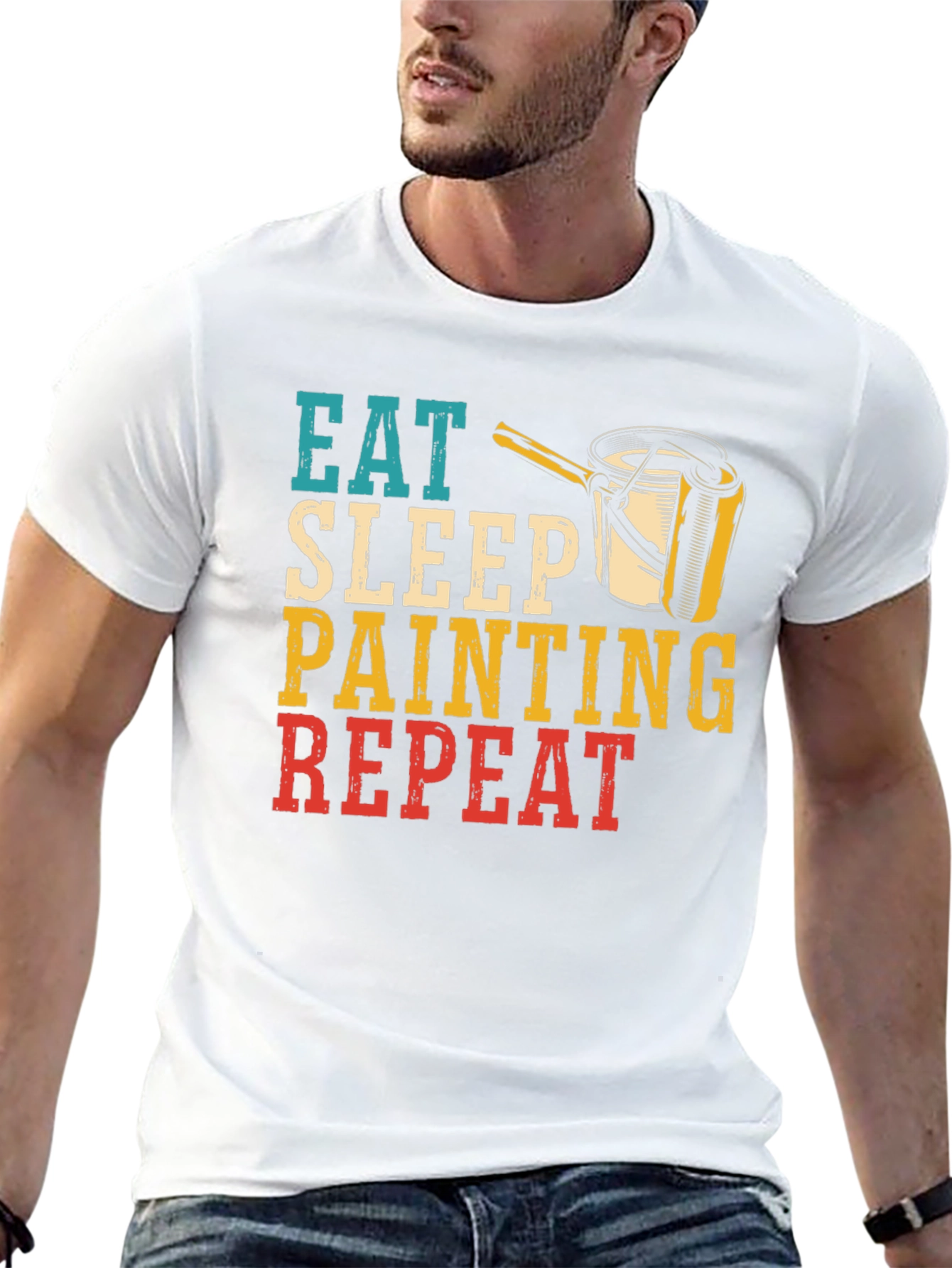 Eat Sleep Painting Repeat Graphic T-Shirt