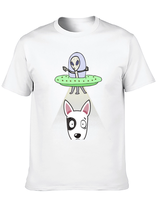 Alien Abduction Dog T-Shirt - UFO Graphic Tee