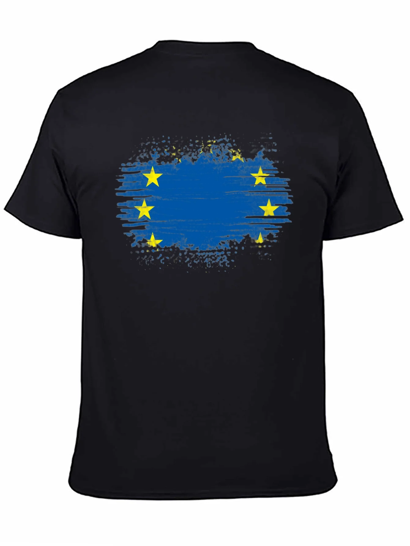 EU Flag Graphic Black T-Shirt
