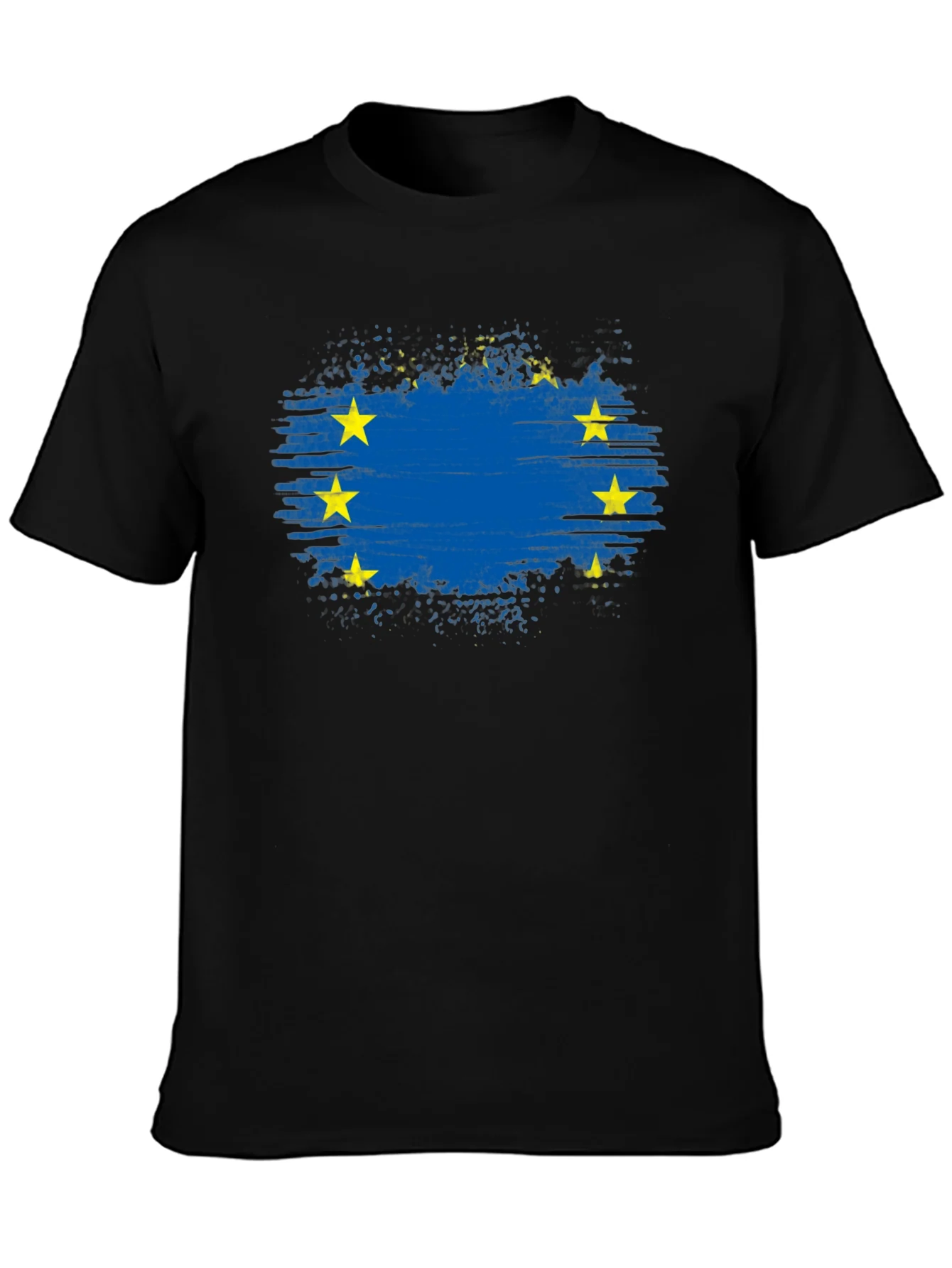EU Flag Graphic Black T-Shirt