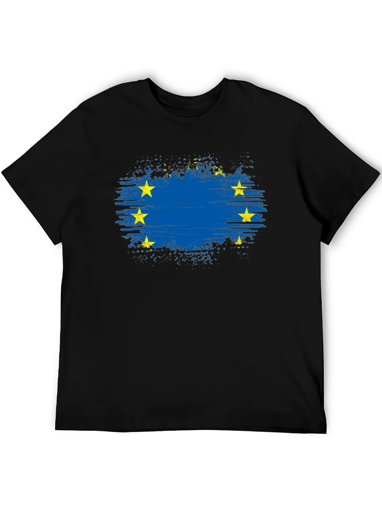 EU Flag Graphic Black T-Shirt