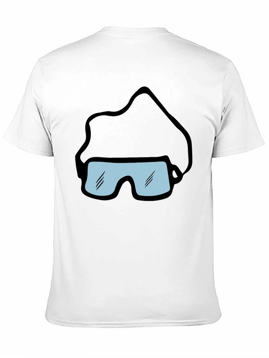 Cartoon Goggles Graphic Tee - Funny Novelty Shirt