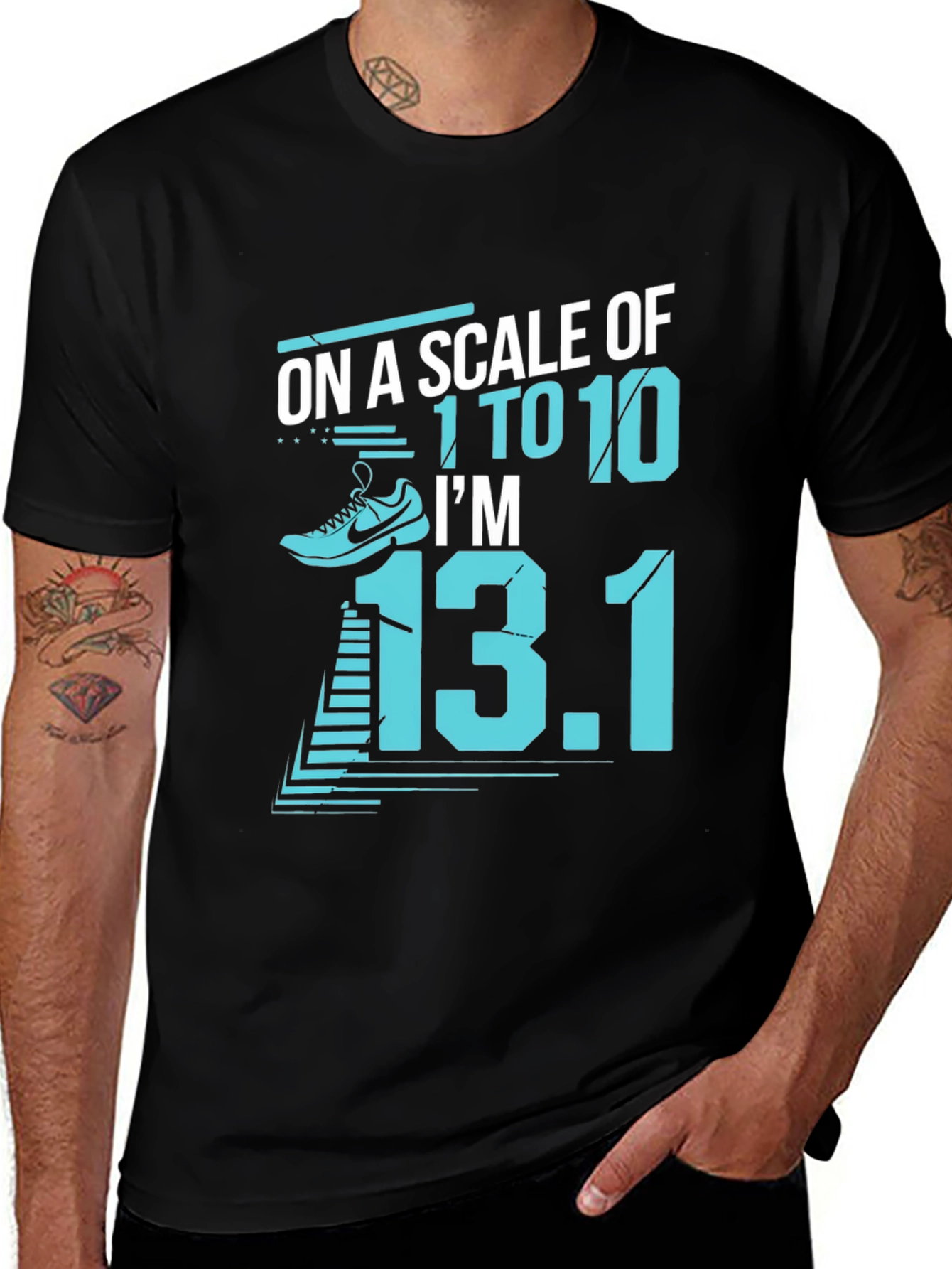 Runners 13.1 Half Marathon T-Shirt - Black