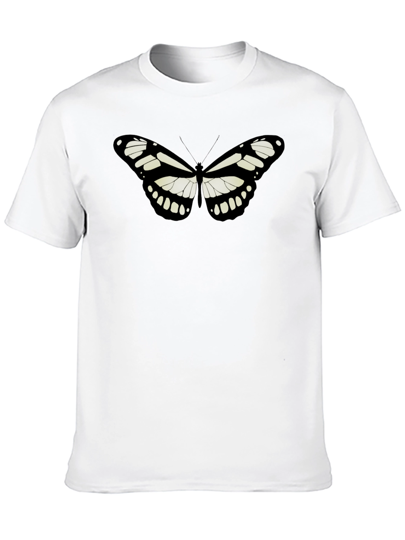 Butterfly Graphic Tee - Stylish Black T-Shirt