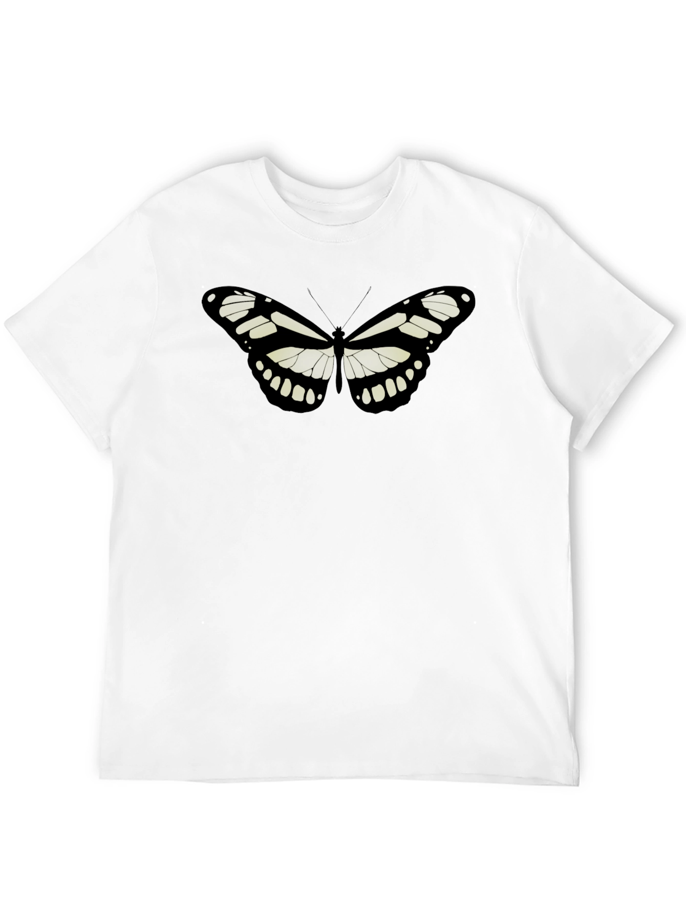Butterfly Graphic Tee - Stylish Black T-Shirt