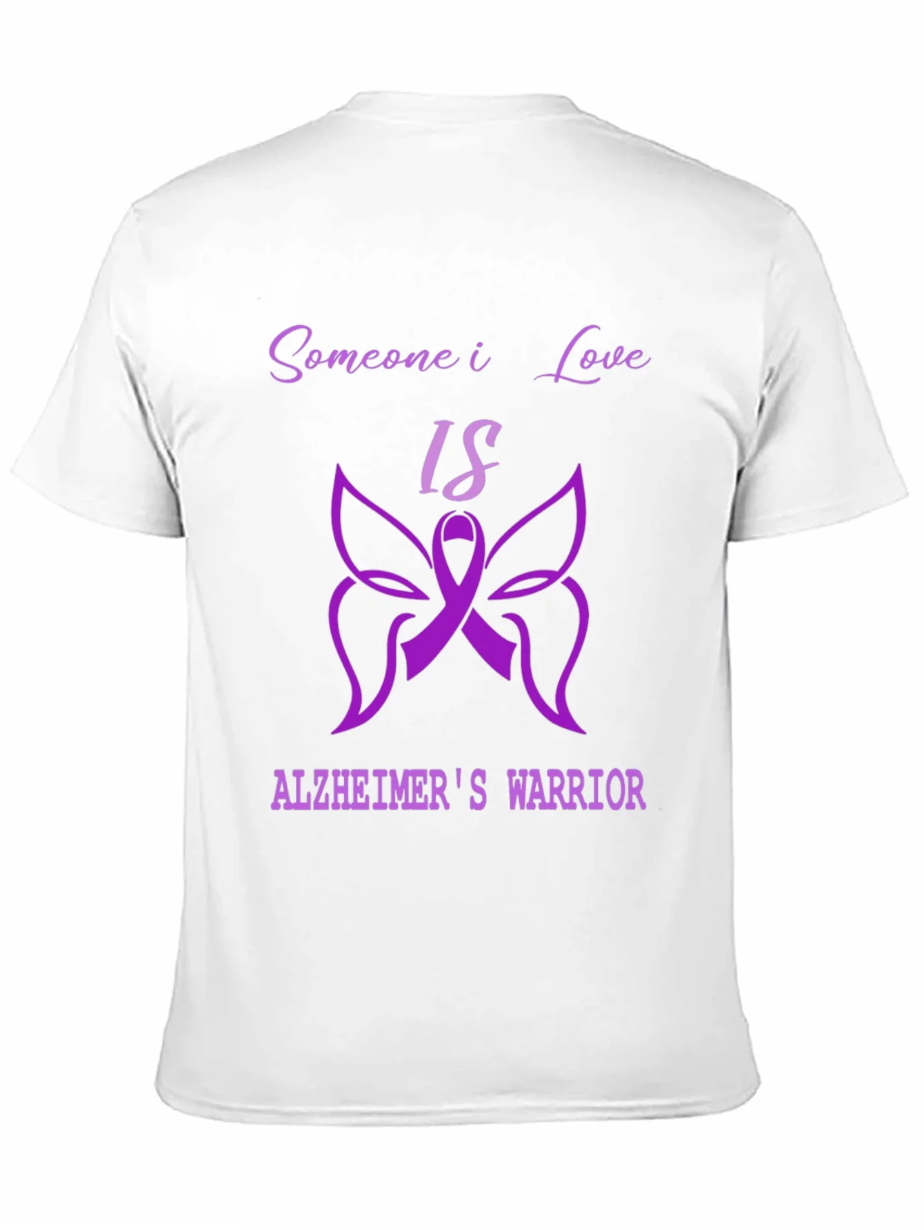 Alzheimers Warrior T-Shirt - Purple Ribbon Design