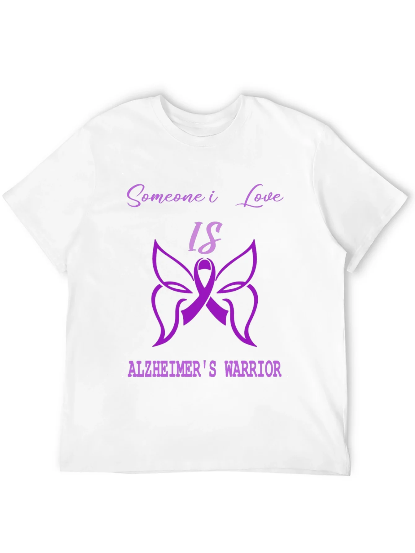 Alzheimers Warrior T-Shirt - Purple Ribbon Design