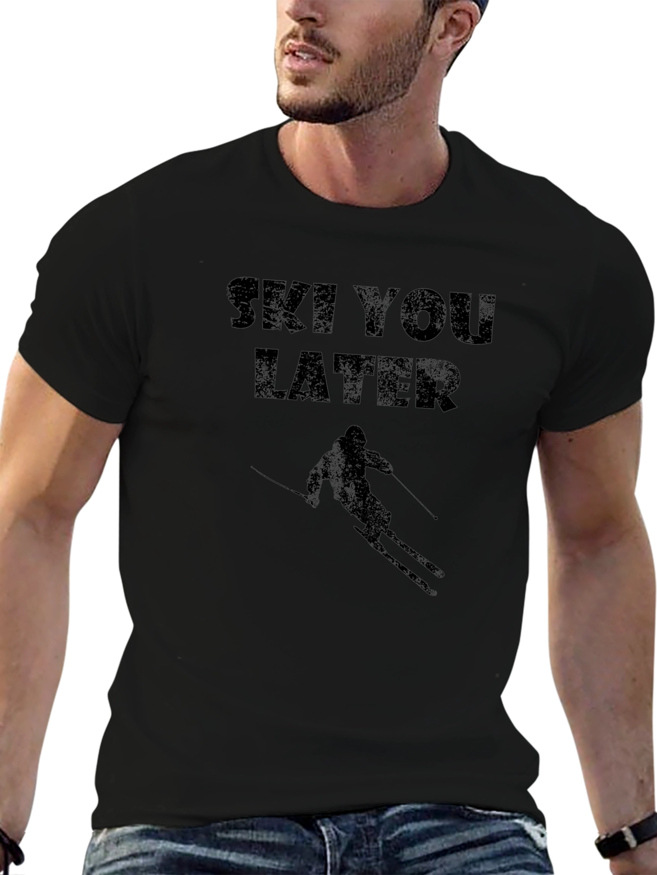 Ski You Later Black Graphic Tee