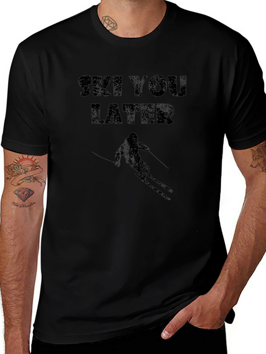 Ski You Later Black Graphic Tee