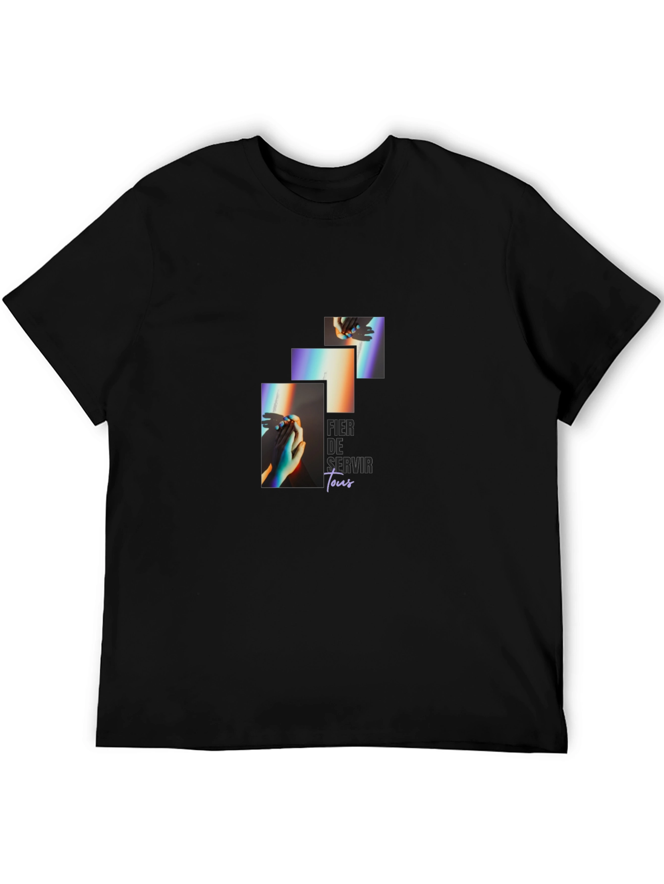 Unique Graphic Print Black T-Shirt