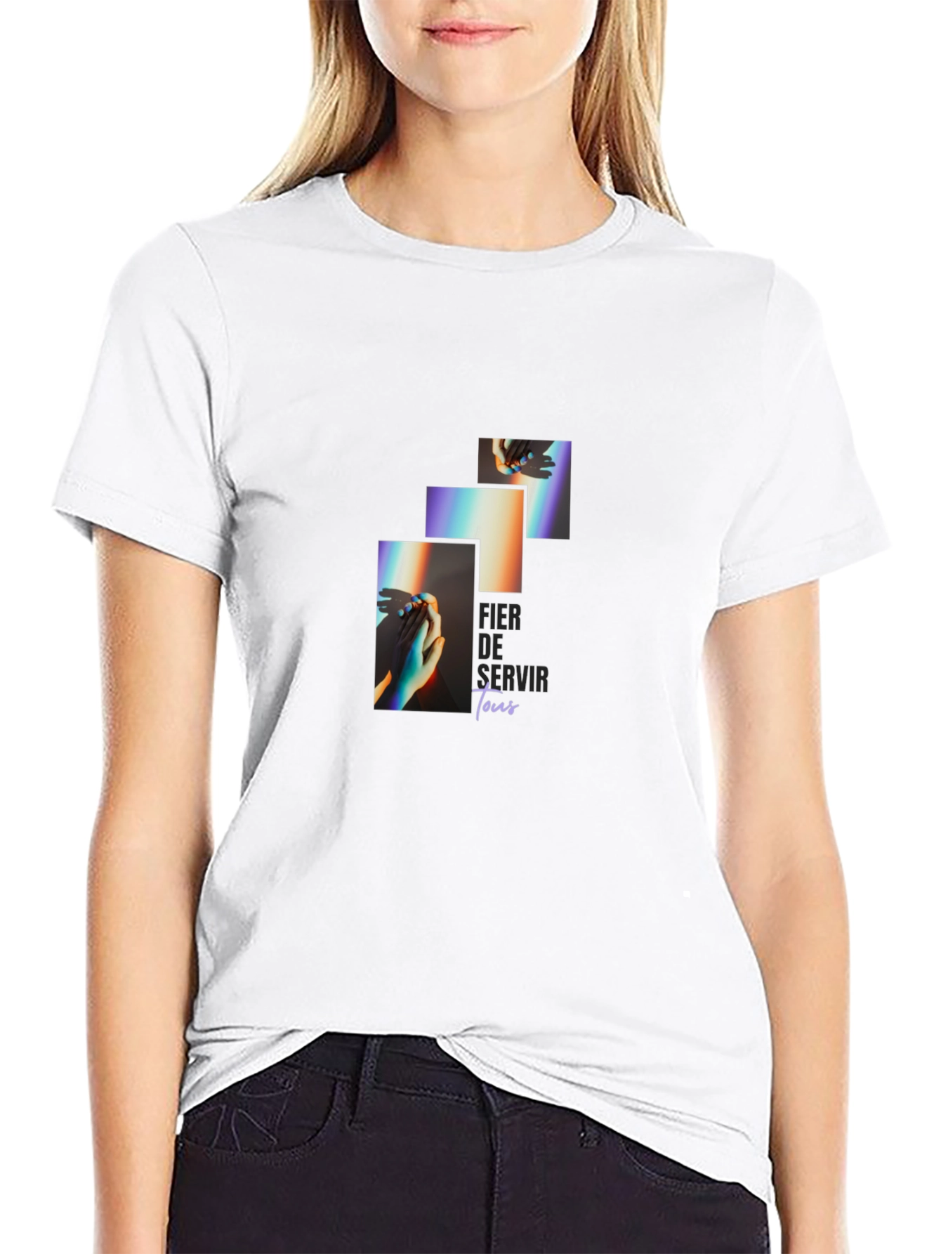 Unique Graphic Print Black T-Shirt