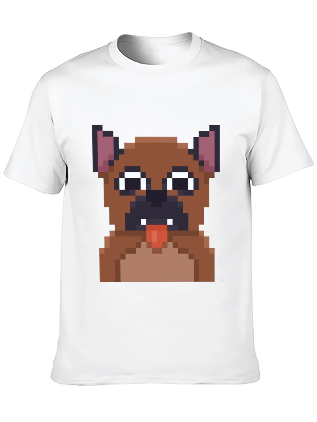 Pixel Dog T-Shirt - Black Cotton Graphic Tee