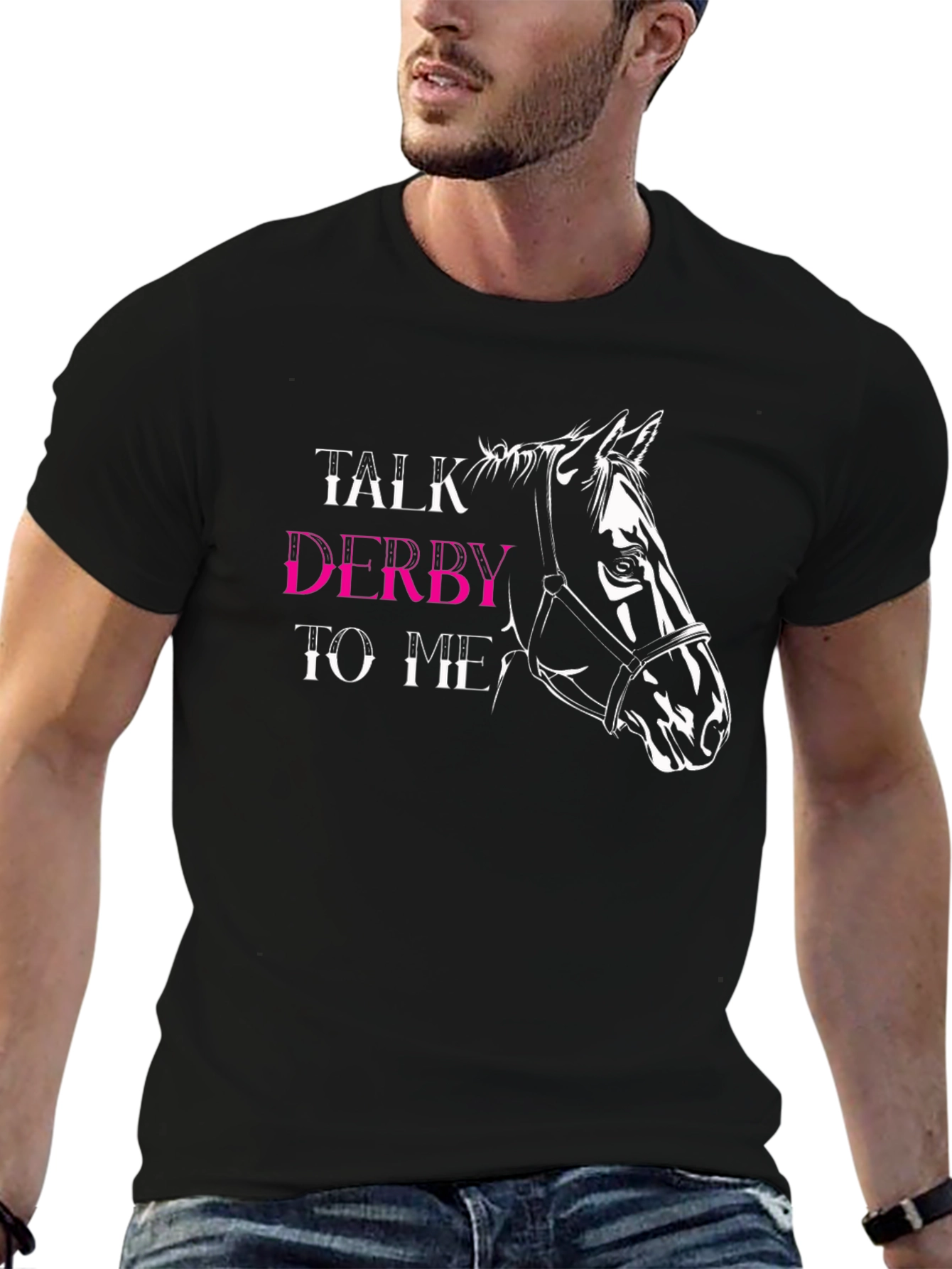 Talk Derby To Me Horse Graphic T-Shirt
