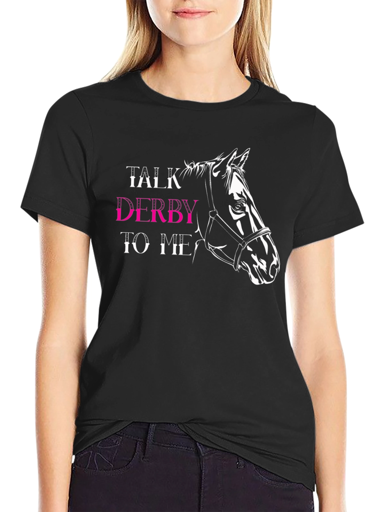 Talk Derby To Me Horse Graphic T-Shirt