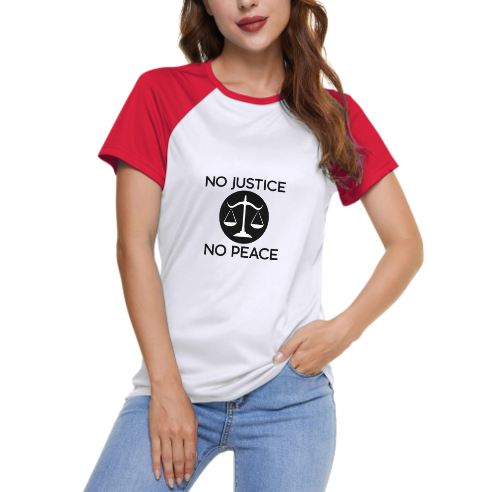 No Justice No Peace Graphic Tee – Minimal Protest Style Statement Shirt(z215)