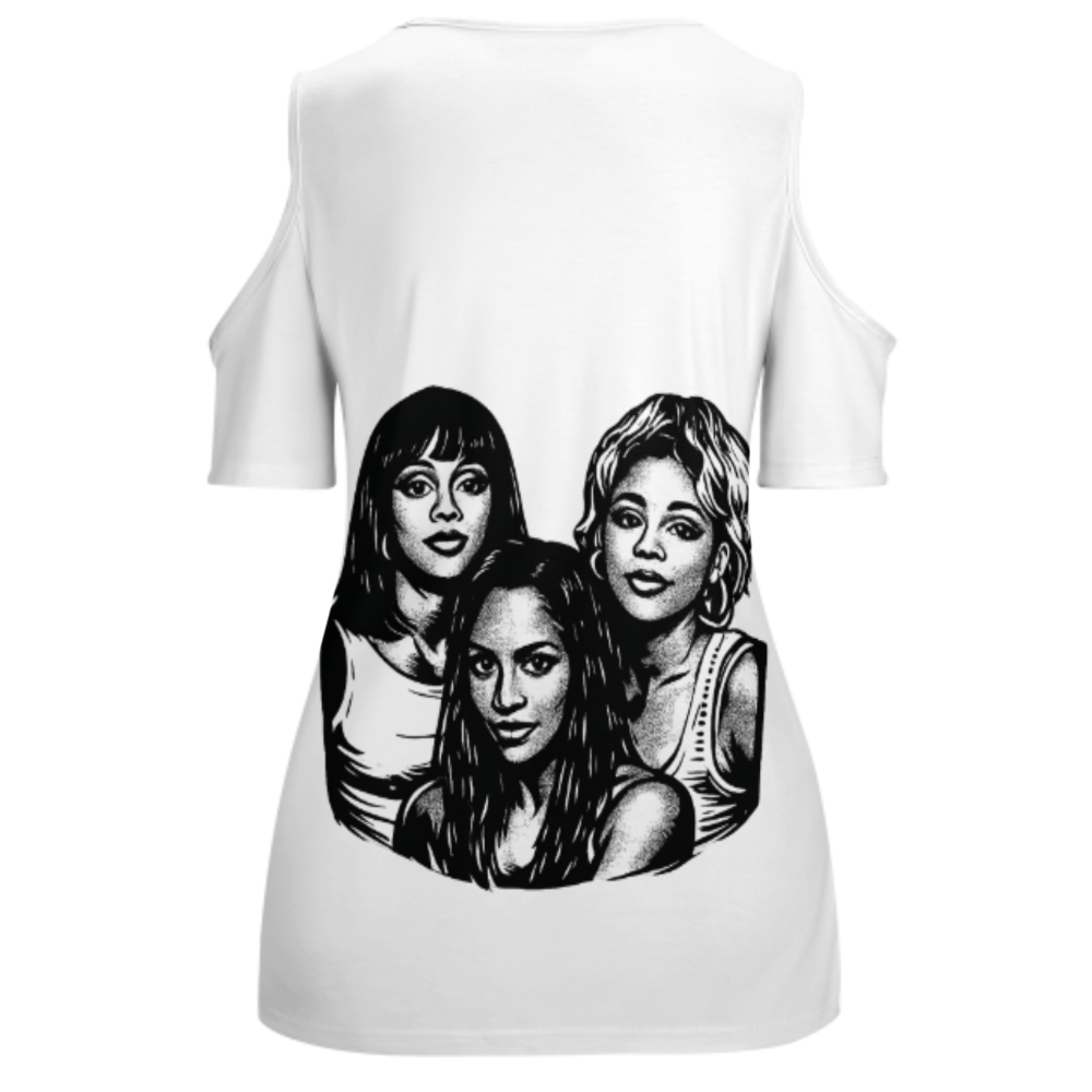 Retro Girl Group Graphic T-Shirt – Vintage 90s Inspired Women’s Streetwear Tee(z175)