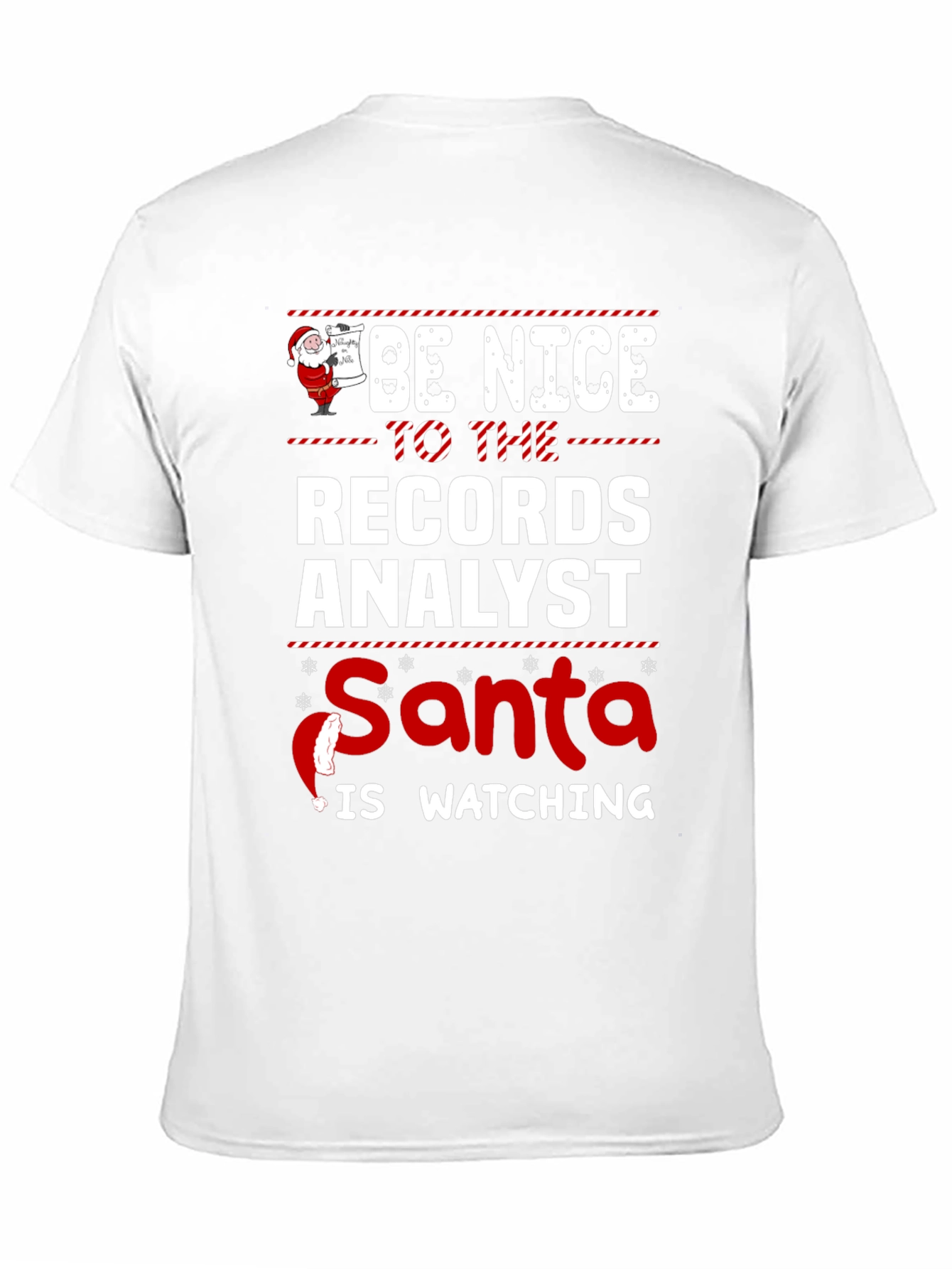 Records Analyst Santa Watching T-Shirt