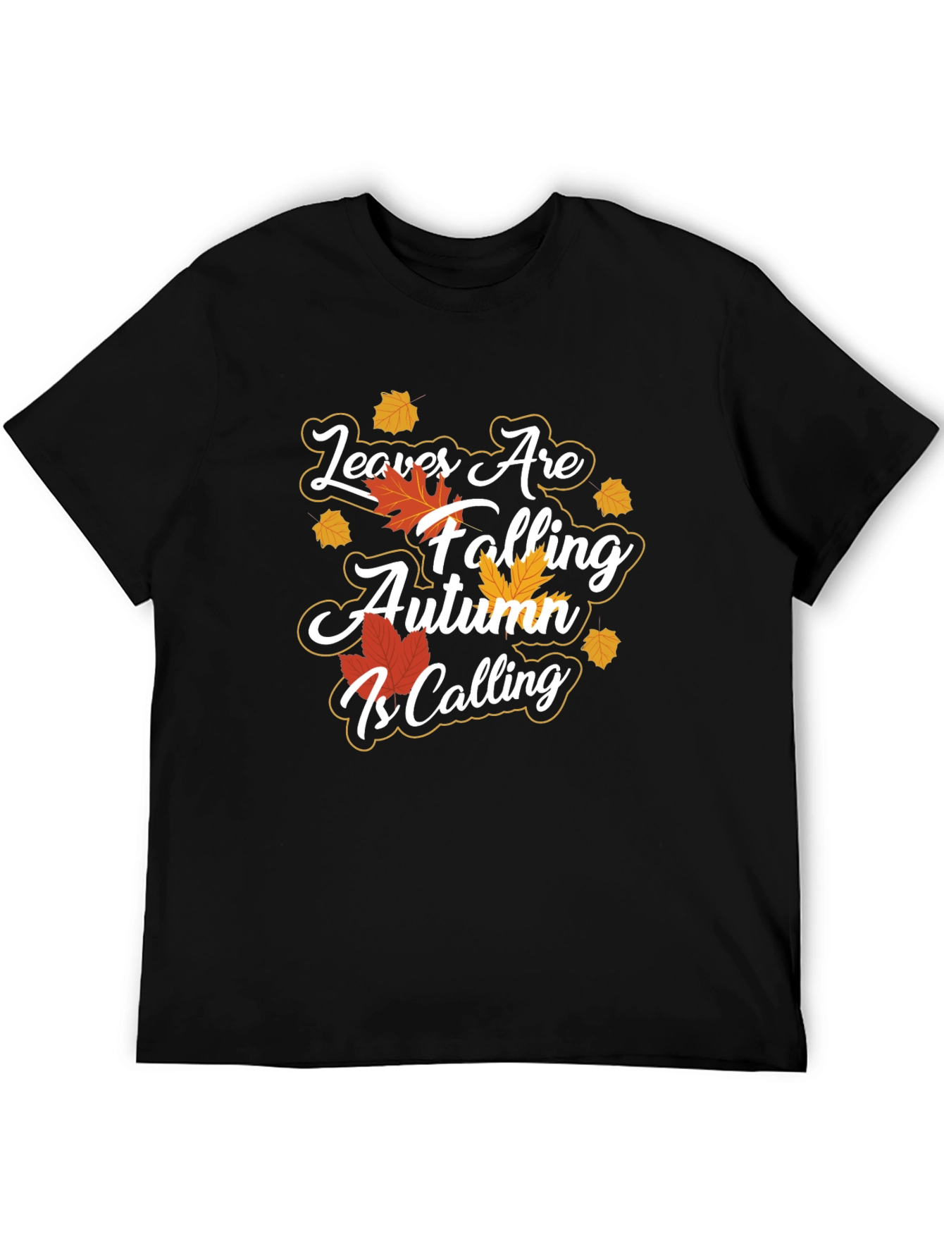 Autumn Calling T-Shirt - Falling Leaves Design
