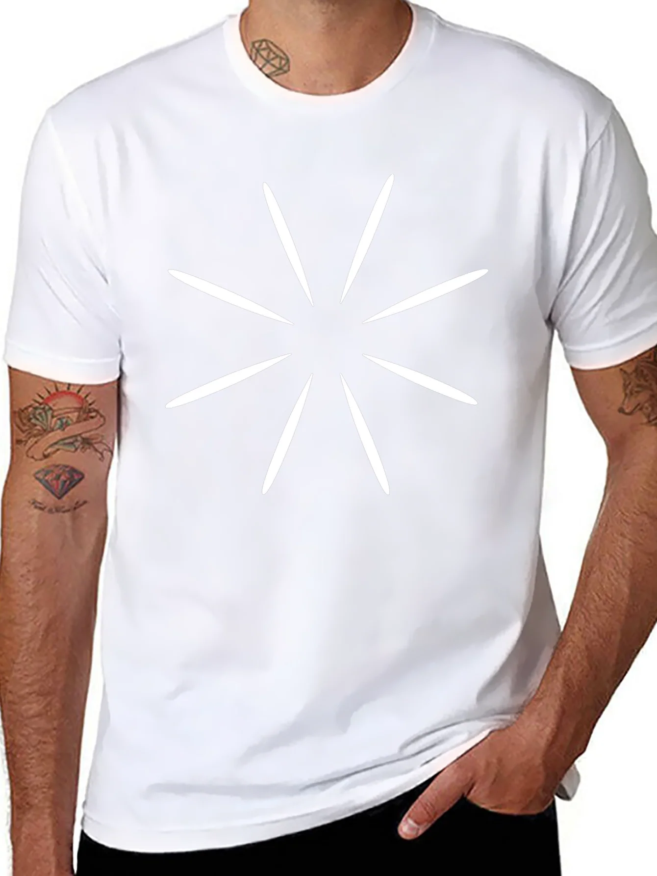 Starburst Graphic Tee - Stylish Cotton Blend T-Shirt
