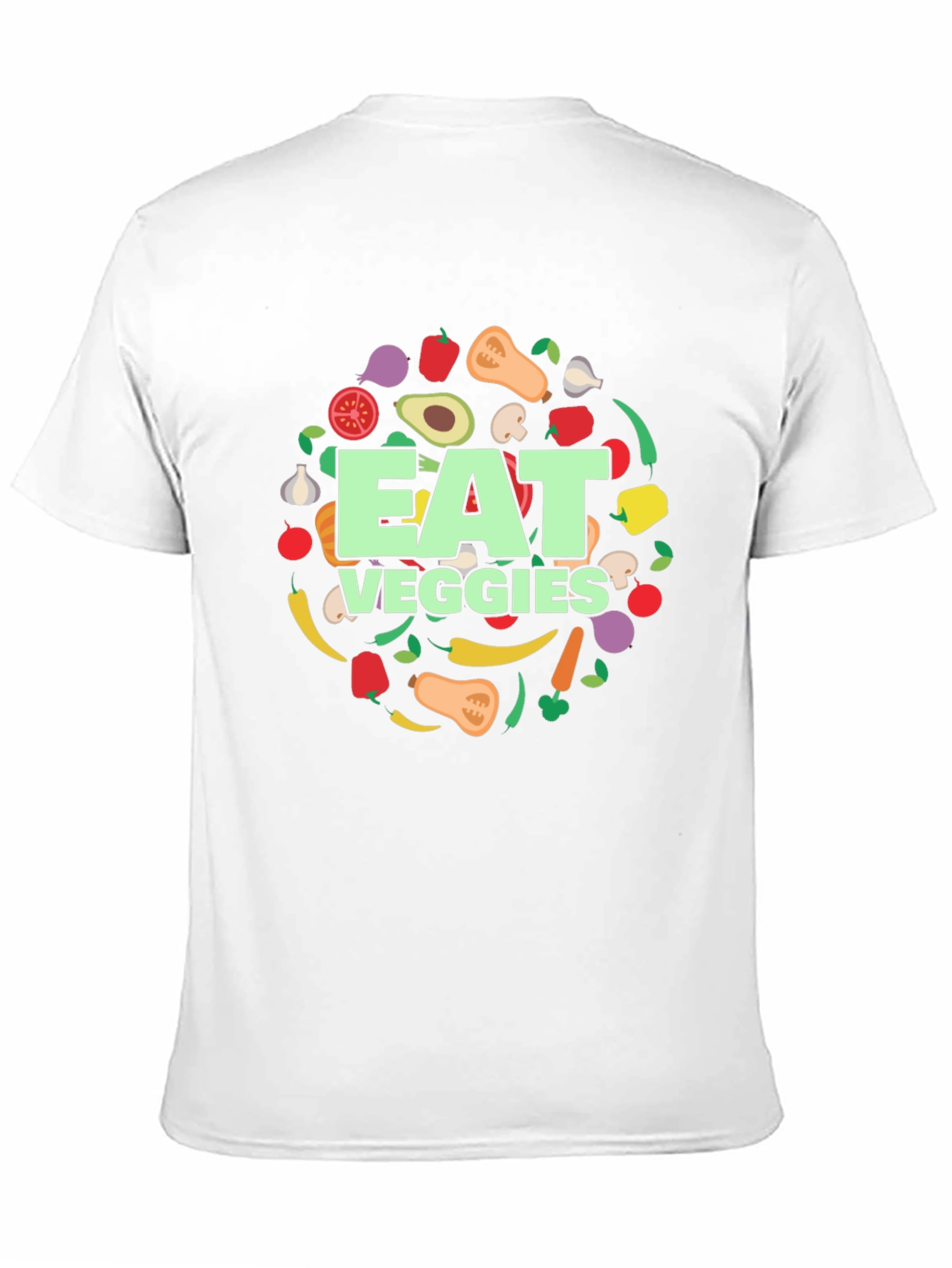 Eat Veggies T-Shirt - Black Graphic Tee