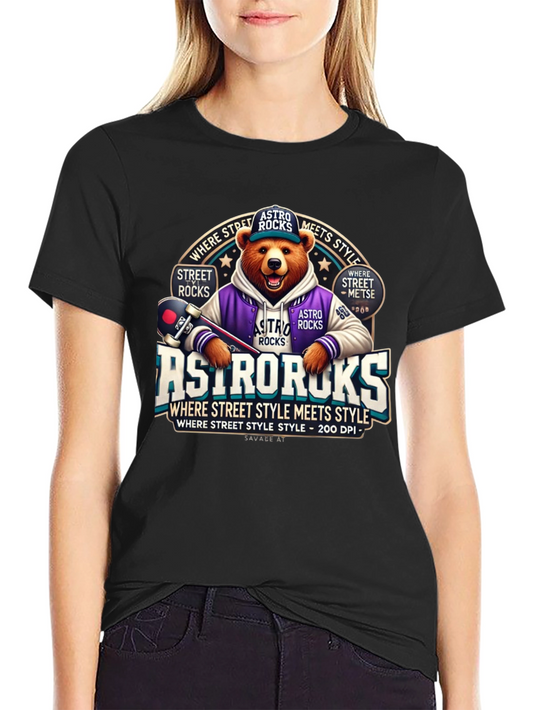 Astro Rocks Bear Graphic T-Shirt