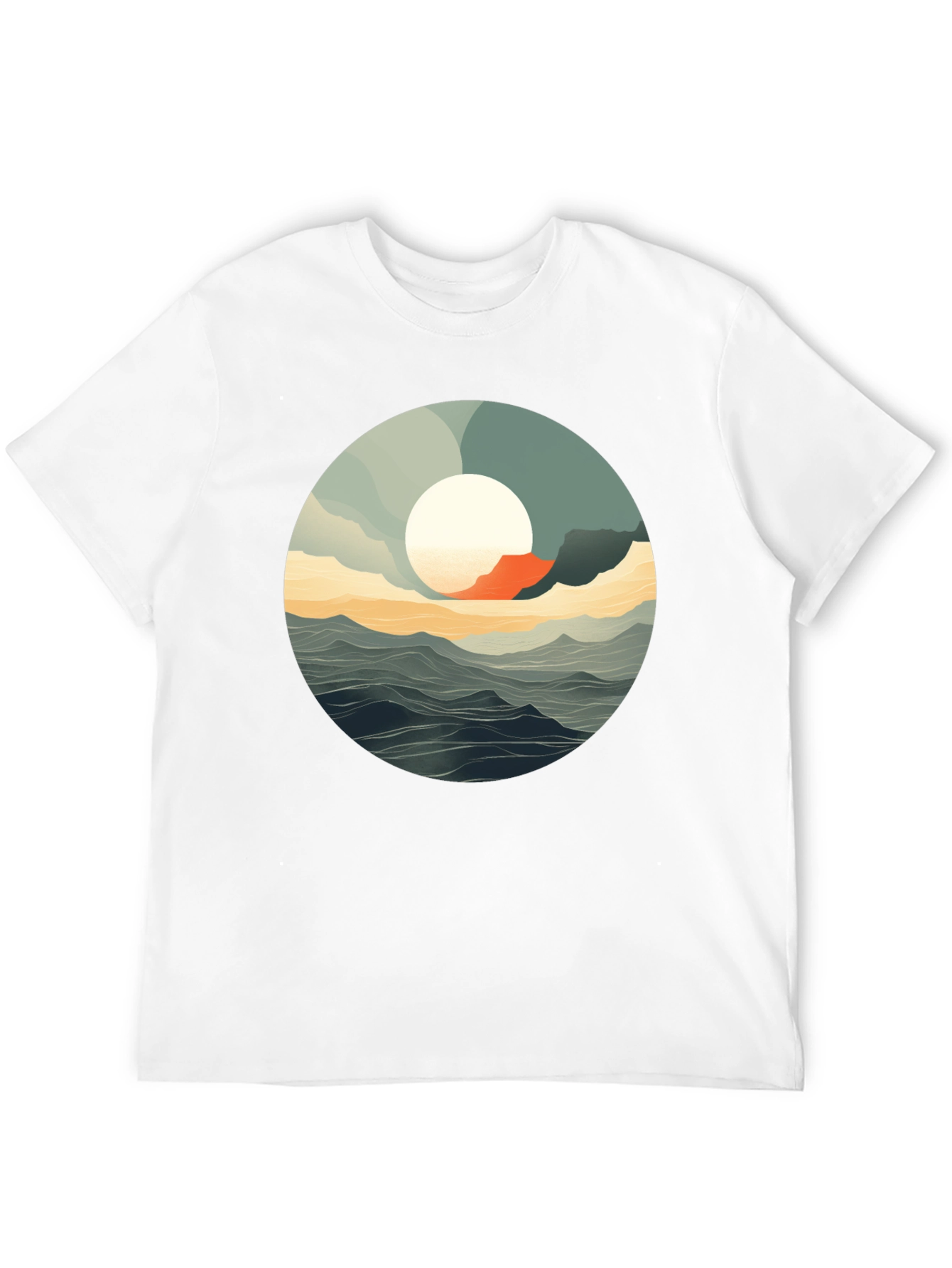 Ocean View Graphic Tee - Stylish Black T-Shirt