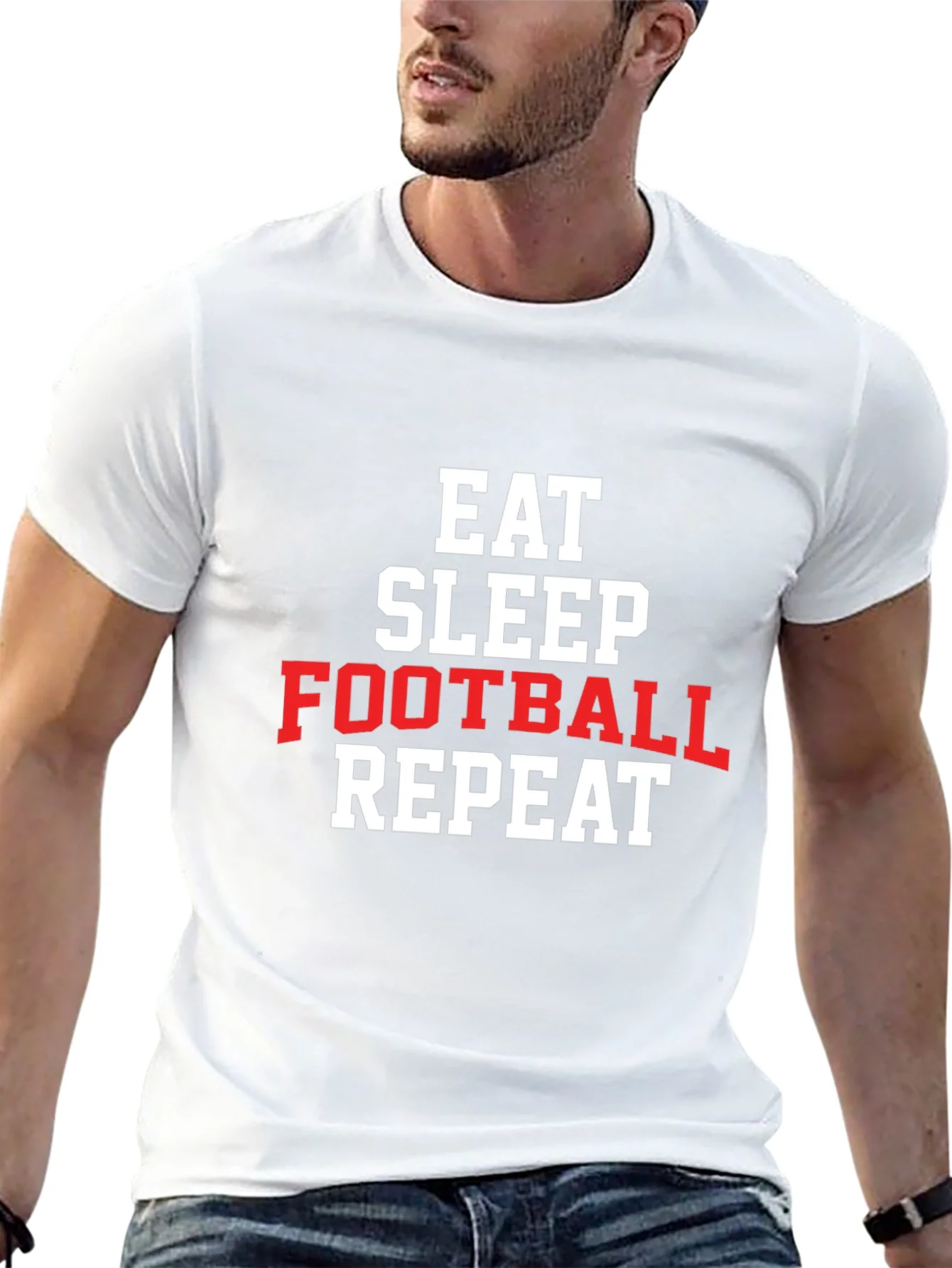 Eat Sleep Football Repeat T-Shirt