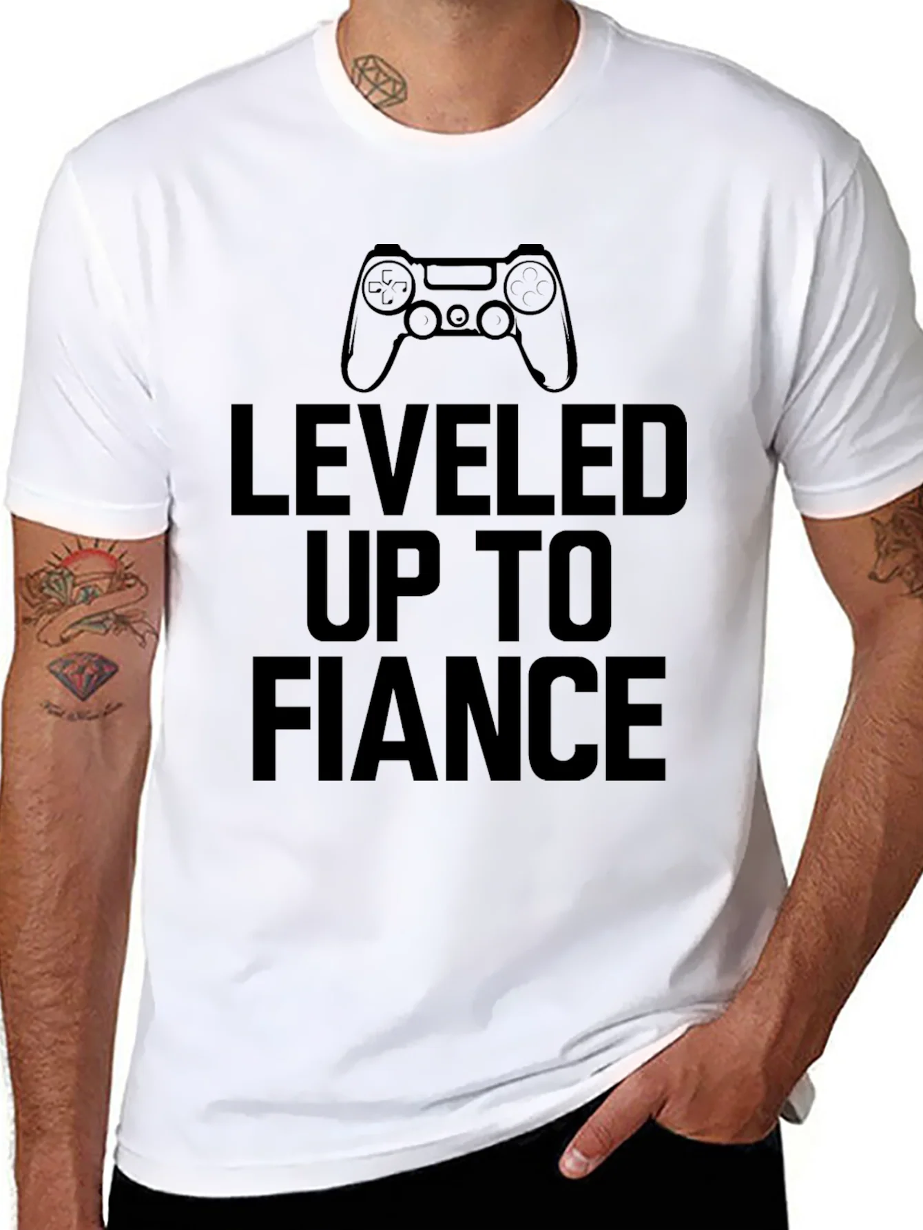 Leveled Up to Fiancé Graphic T-Shirt