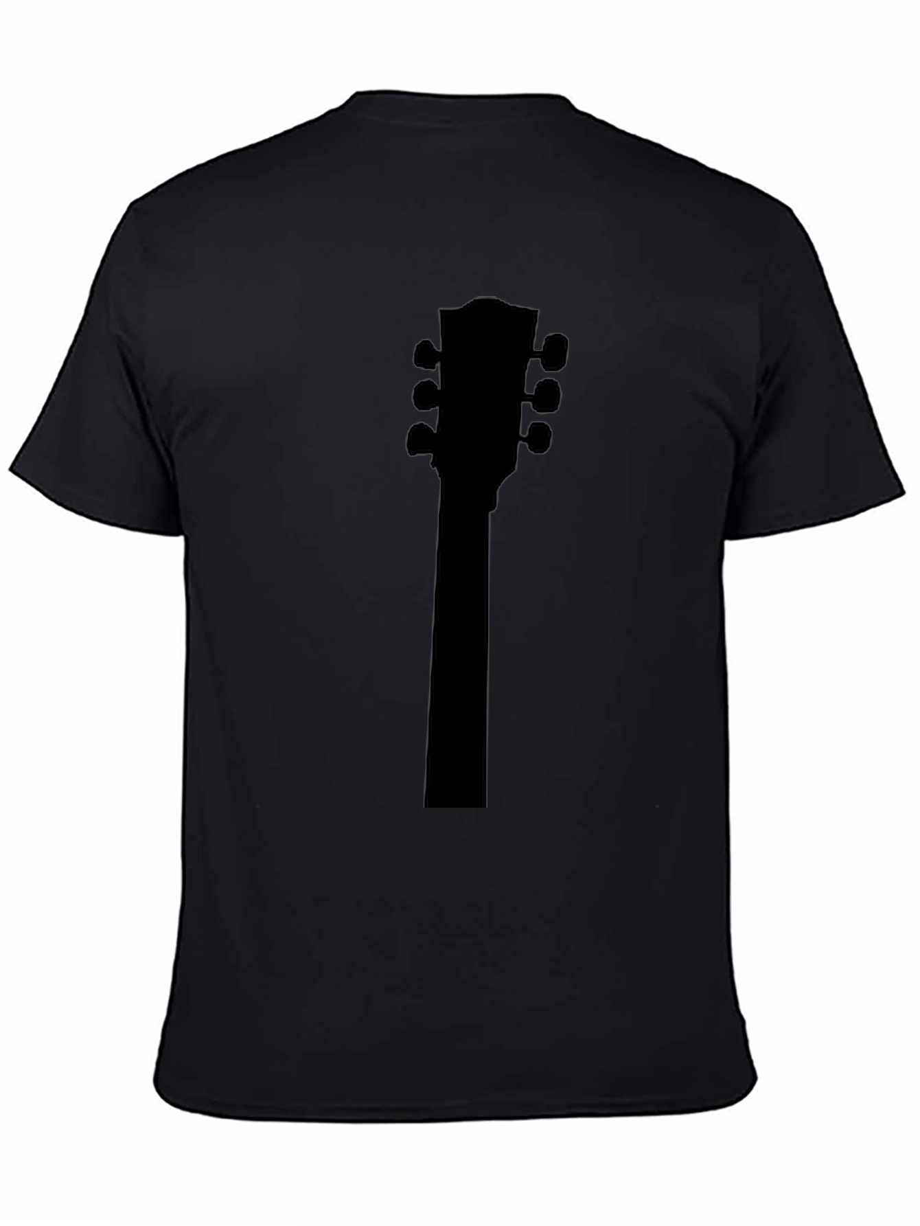 Guitar Headstock Silhouette Tee - Musician Style