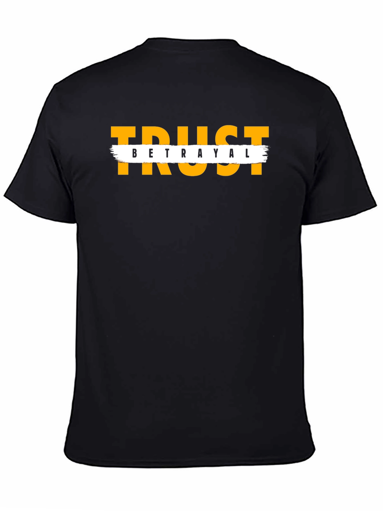 Trust Betrayal Graphic Tee - Black Casual T-Shirt