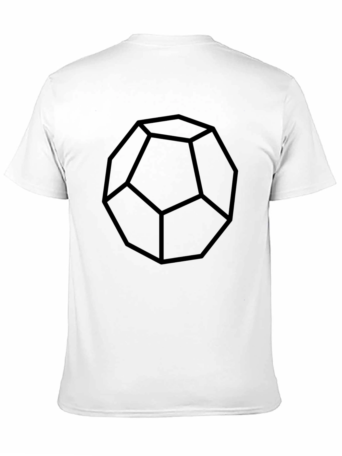 Geometric Dodecahedron Graphic Tee - Minimalist Design