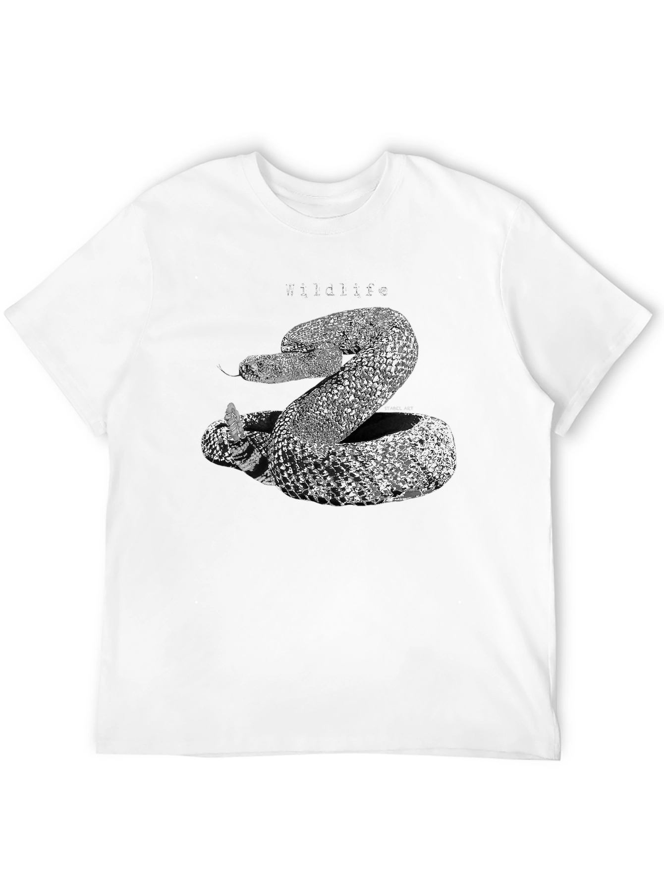 Wildlife Snake Graphic Print Black T-Shirt