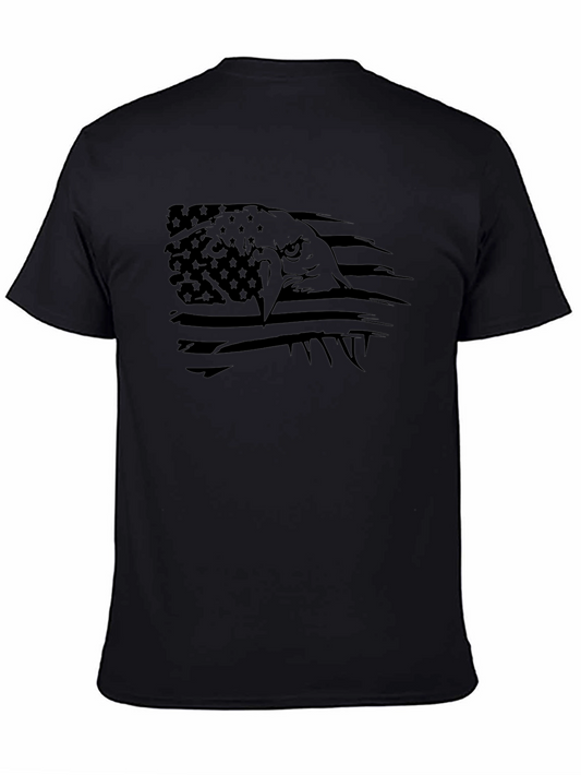 American Eagle Flag Graphic T-Shirt - Black