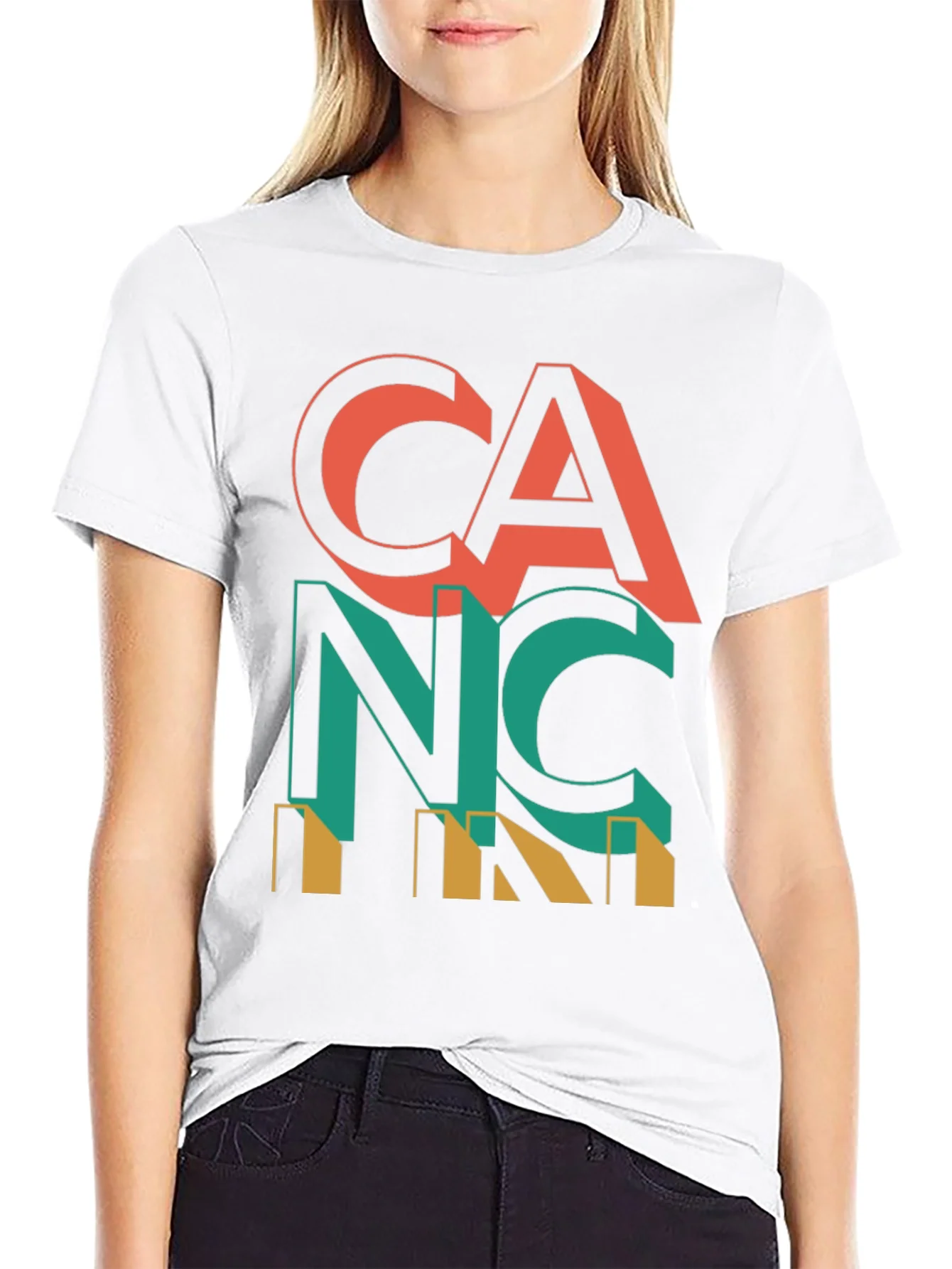 Retro Cancun Graphic T-Shirt - Black