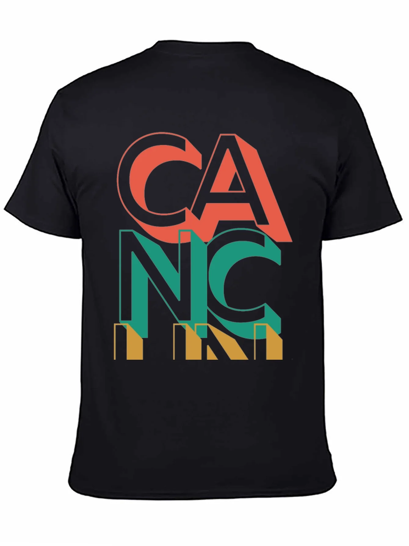 Retro Cancun Graphic T-Shirt - Black