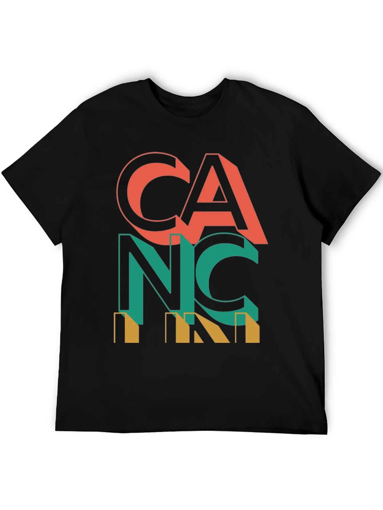 Retro Cancun Graphic T-Shirt - Black