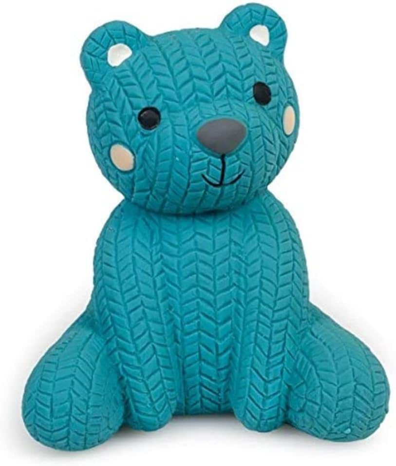 Little Petface Teddy Bear Latex Chew Dog Toy, Blue (Pack of 1)