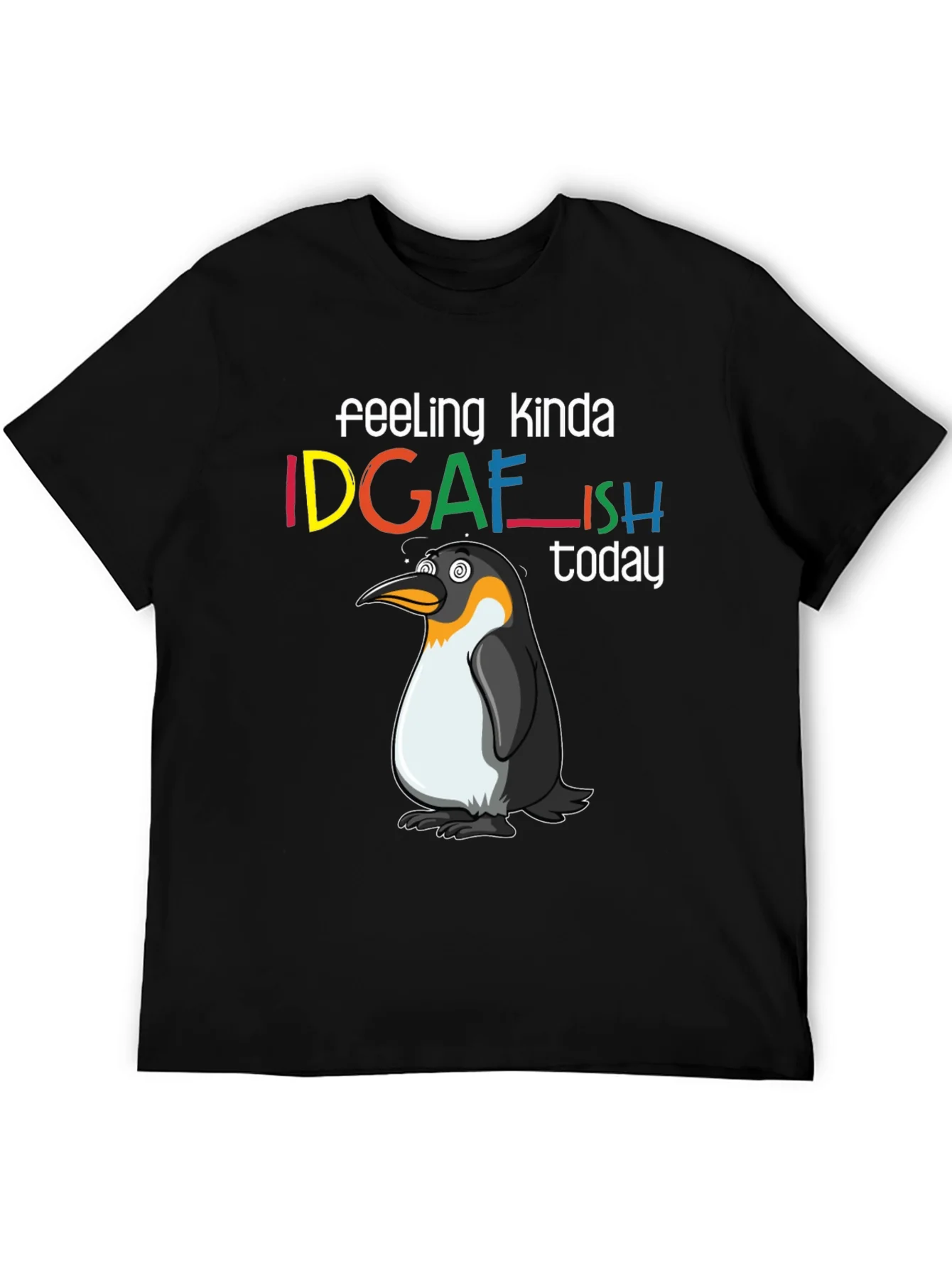 IDGAFish Penguin Graphic T-Shirt - Relaxed Style