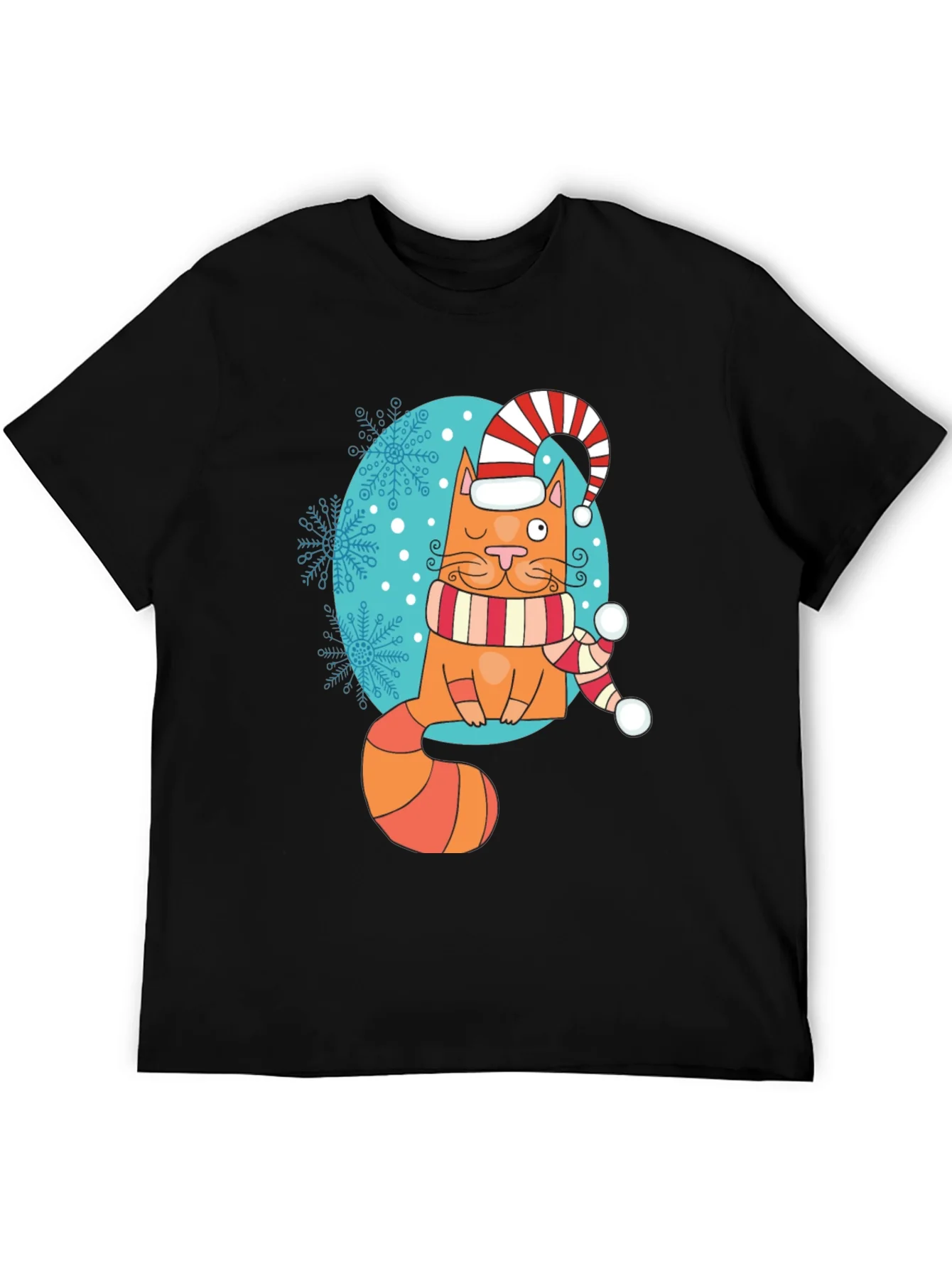 Festive Cat T-Shirt - Holiday Cheer