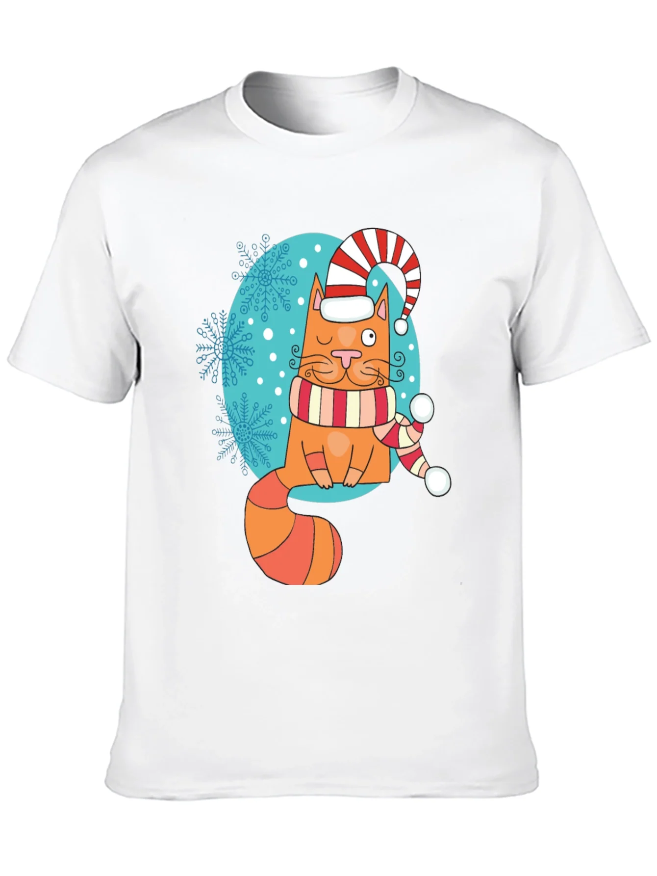 Festive Cat T-Shirt - Holiday Cheer