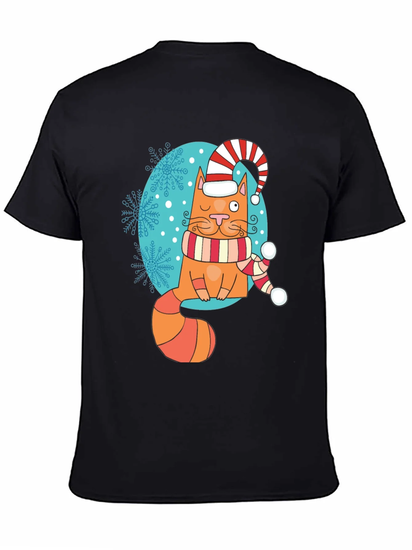 Festive Cat T-Shirt - Holiday Cheer