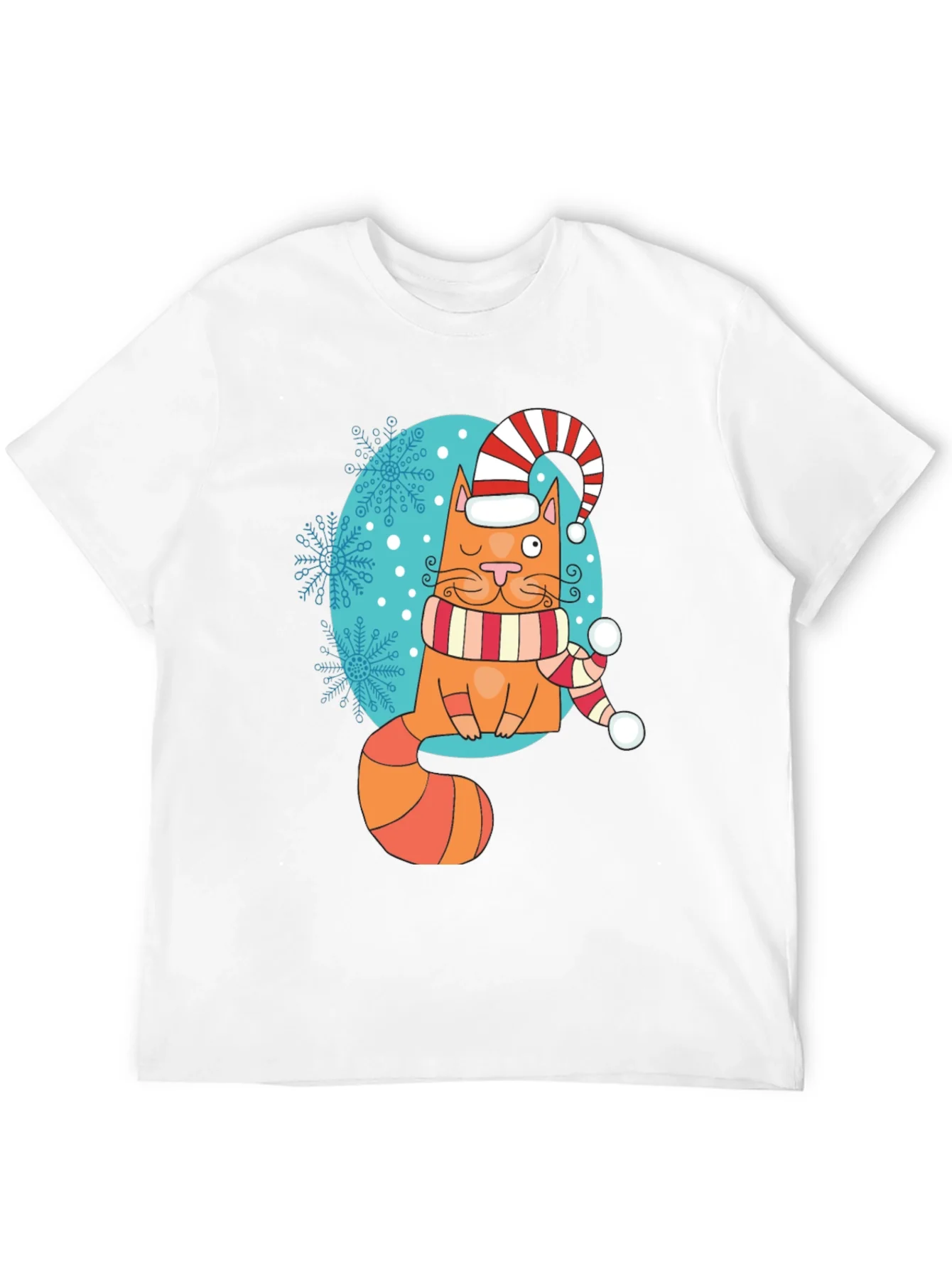 Festive Cat T-Shirt - Holiday Cheer