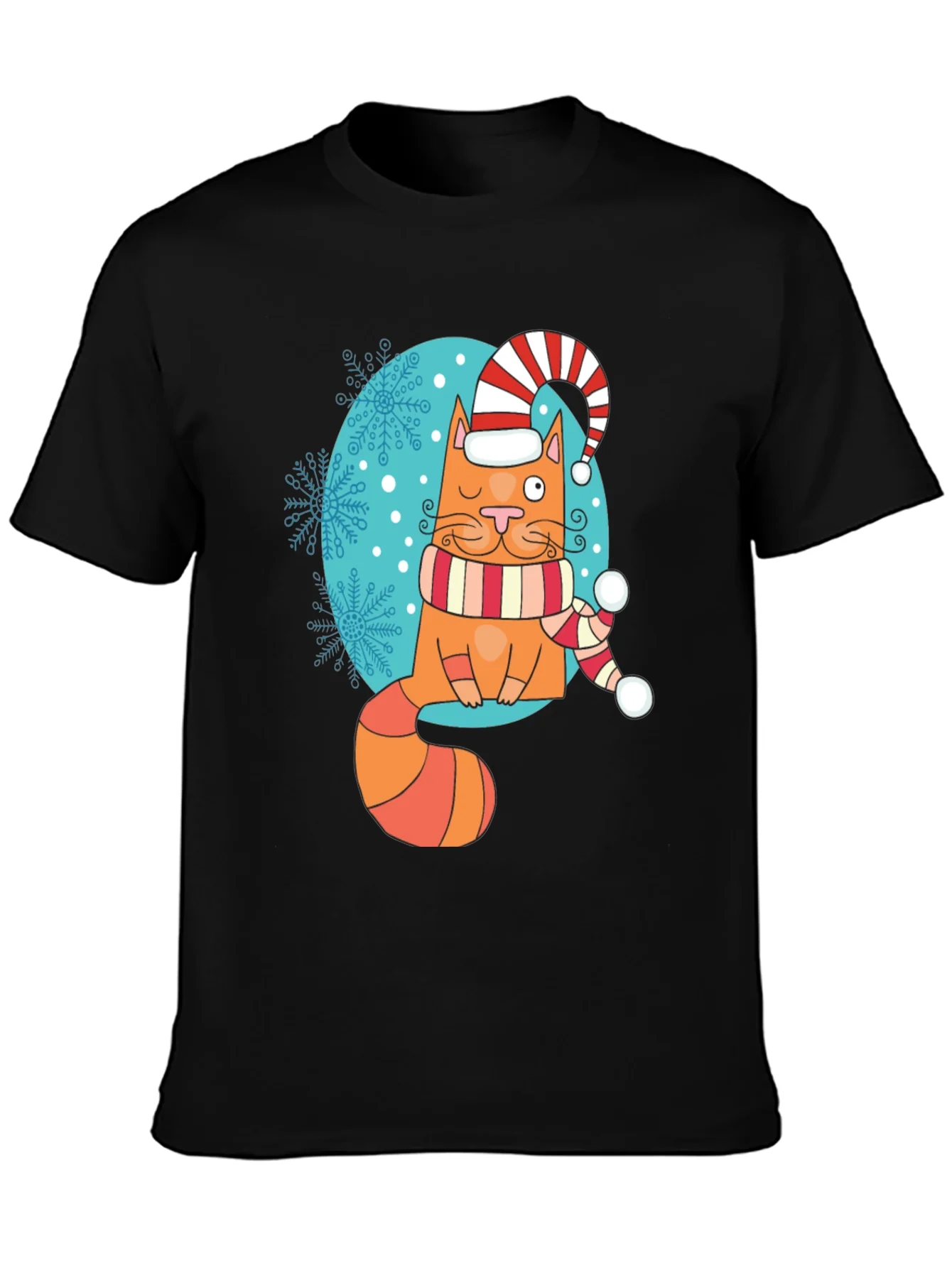 Festive Cat T-Shirt - Holiday Cheer