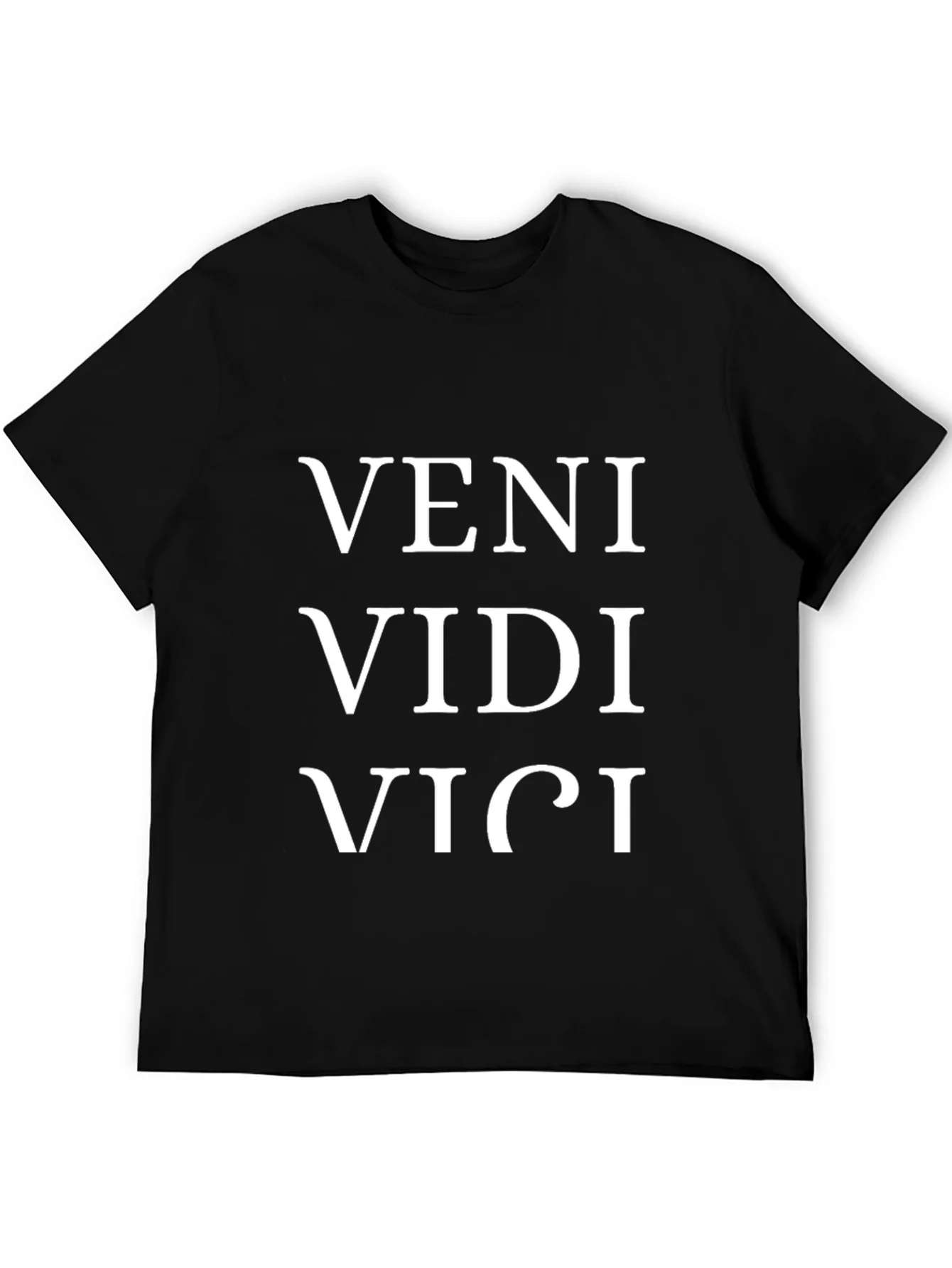 Veni Vidi Vici T-Shirt - Black Cotton Blend
