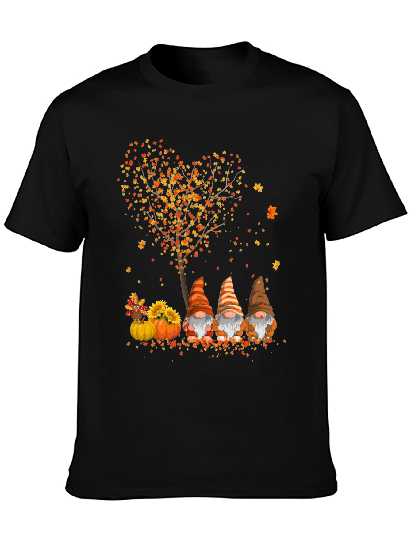 Fall Gnomes Thanksgiving T-Shirt - Cute Autumn Design