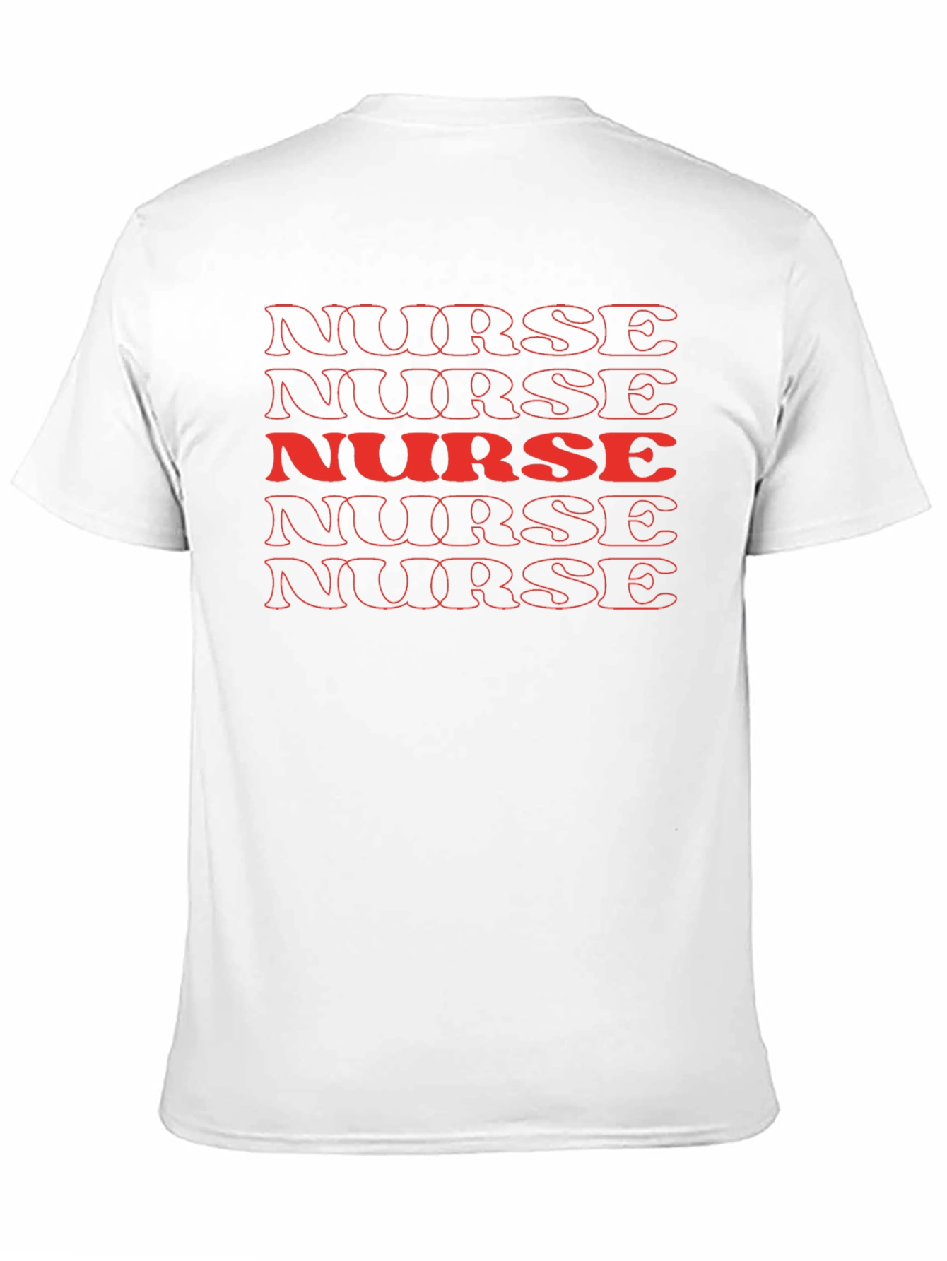 Retro Nurse Graphic T-Shirt - Bold Red Text