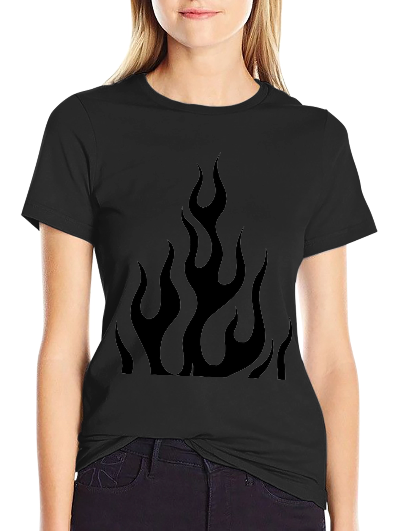 Black Flame Graphic Tee - Mens Style